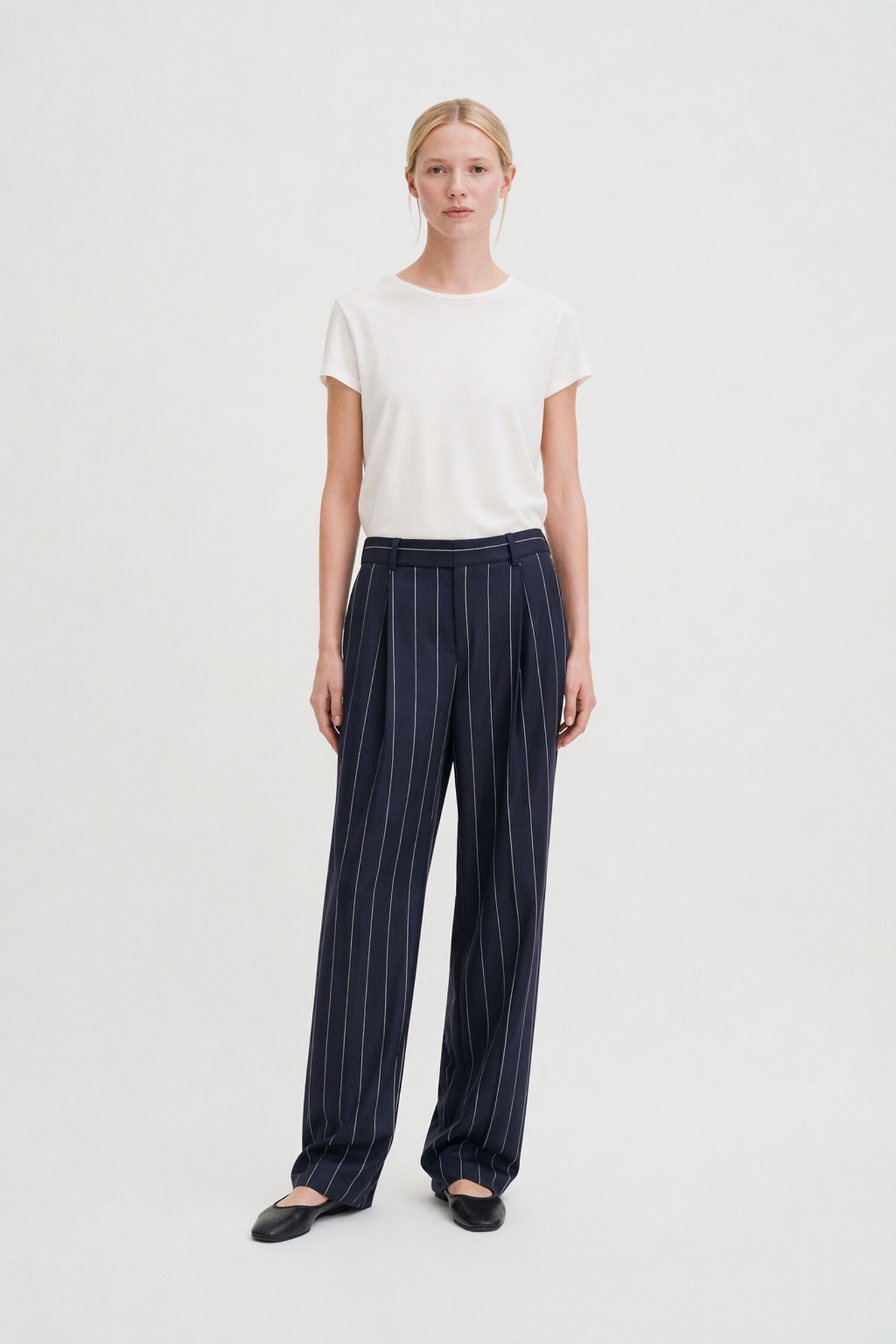 Julie Pinstripe Trousers