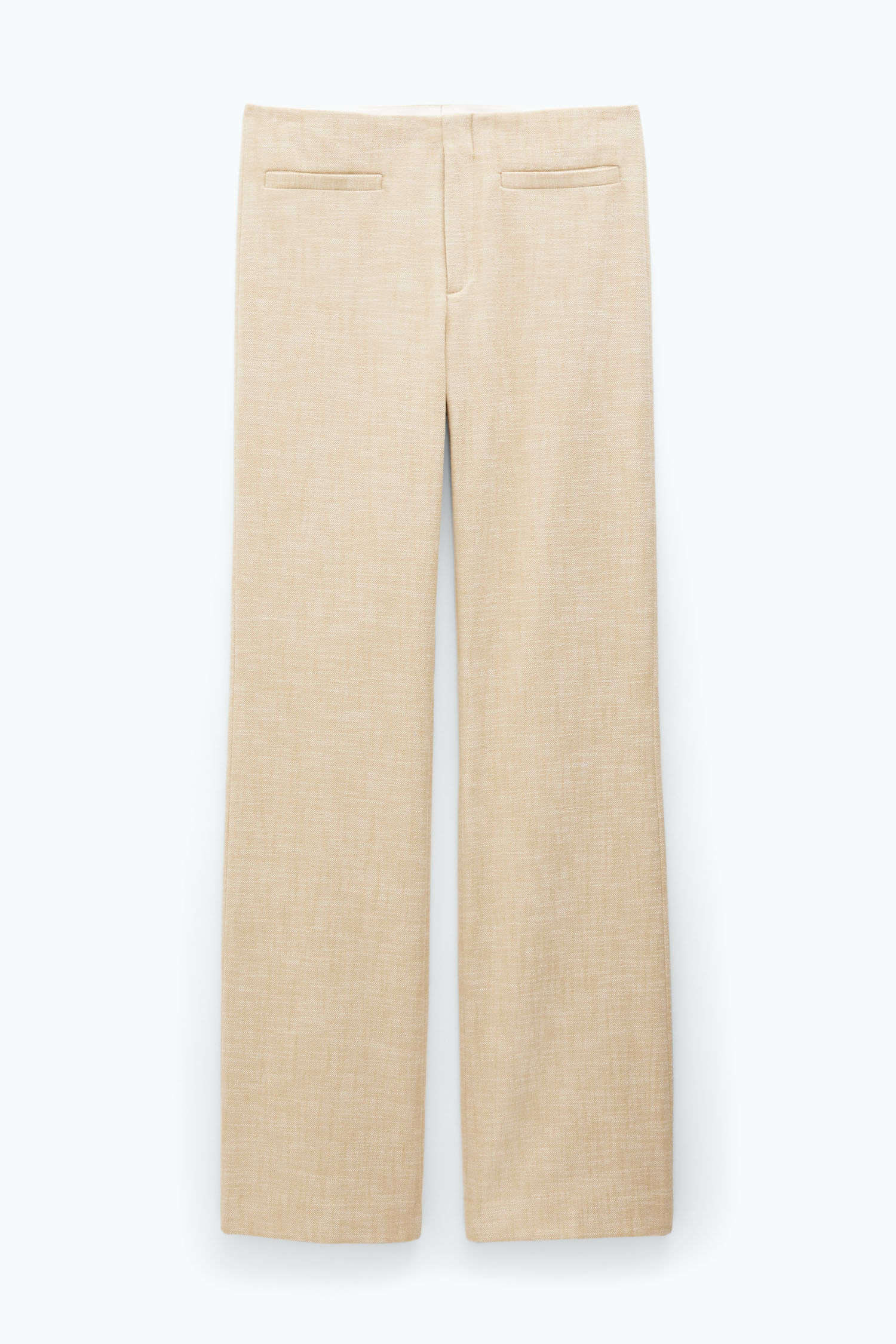 Straight Textured Trousers