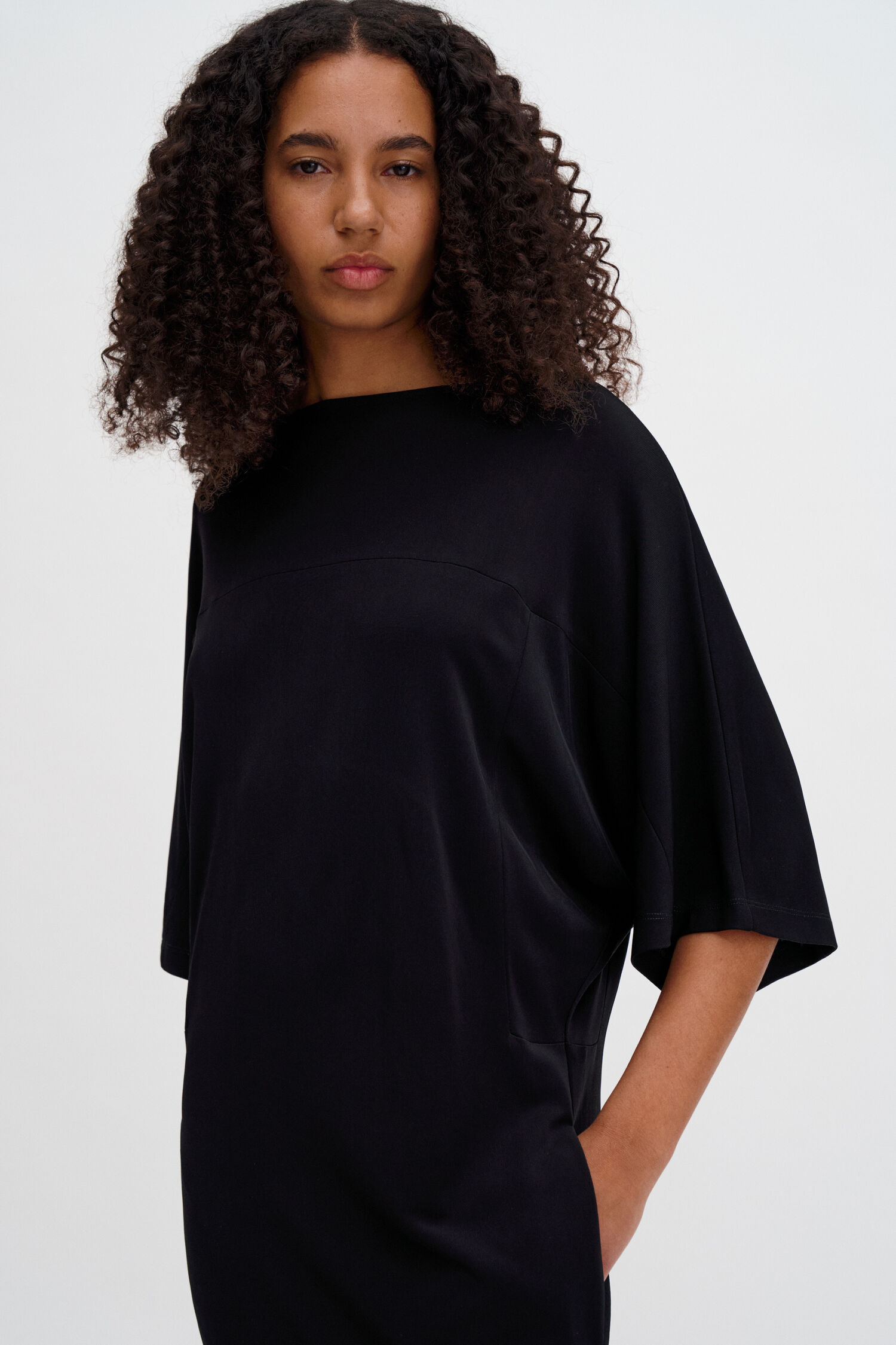 Crepe Jersey Batwing Dress