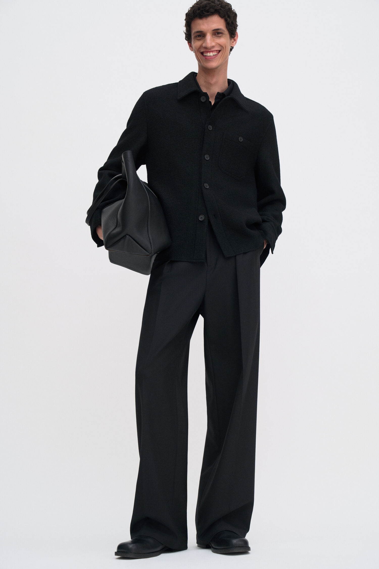 Boiled Wool Shirt Jacket