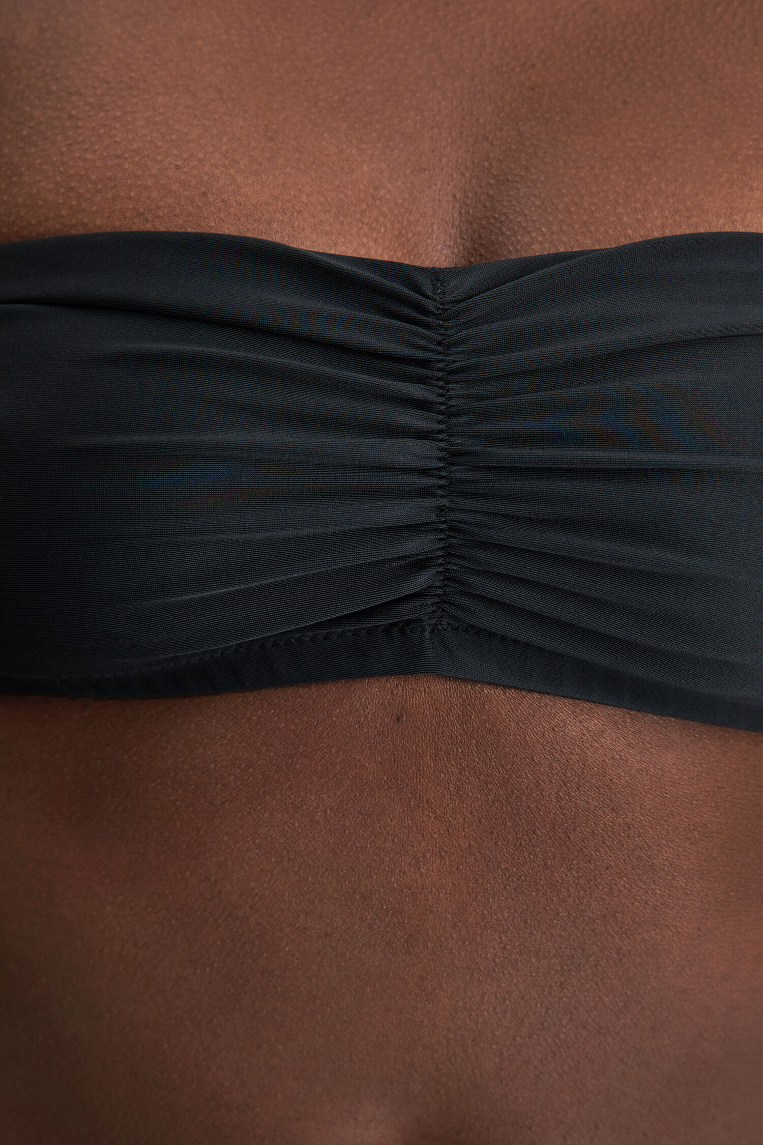 Shiny Bandeau Bikini Top