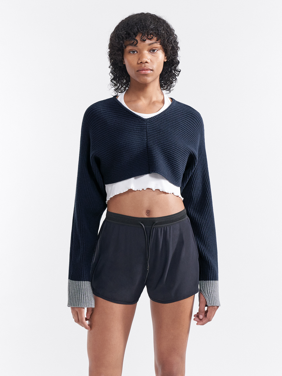 Cropped Warm-up Sweater