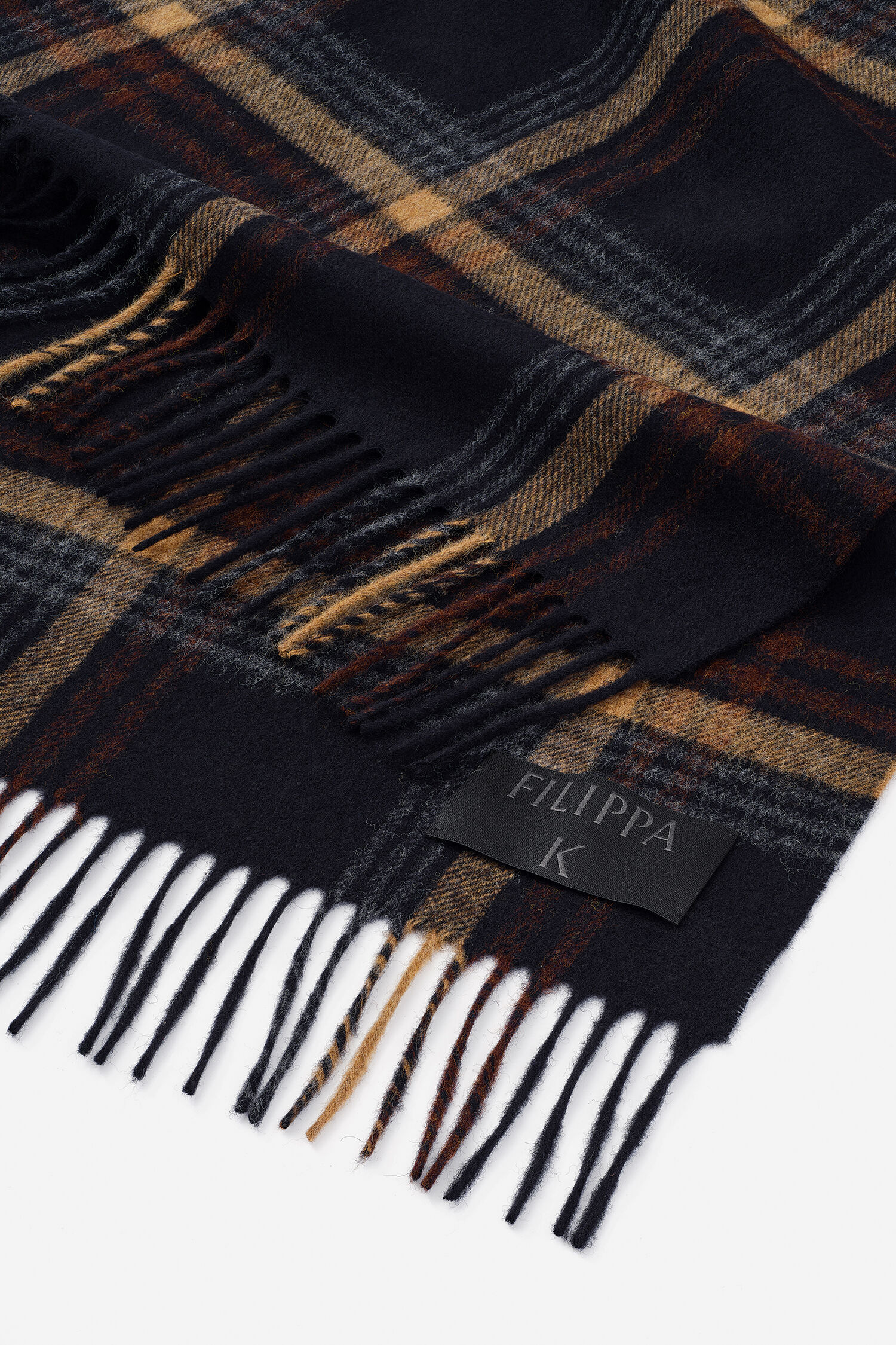 Merino Check Scarf