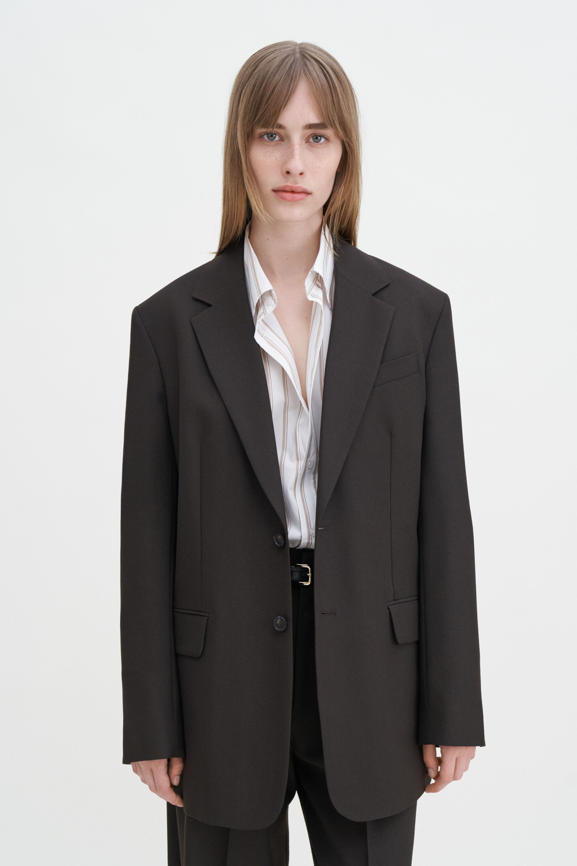 値下FILIPPAKフィリッパコーDavina Oversized Blazer Davina Oversized Blazer - Dark Chocolate | FILIPPA K