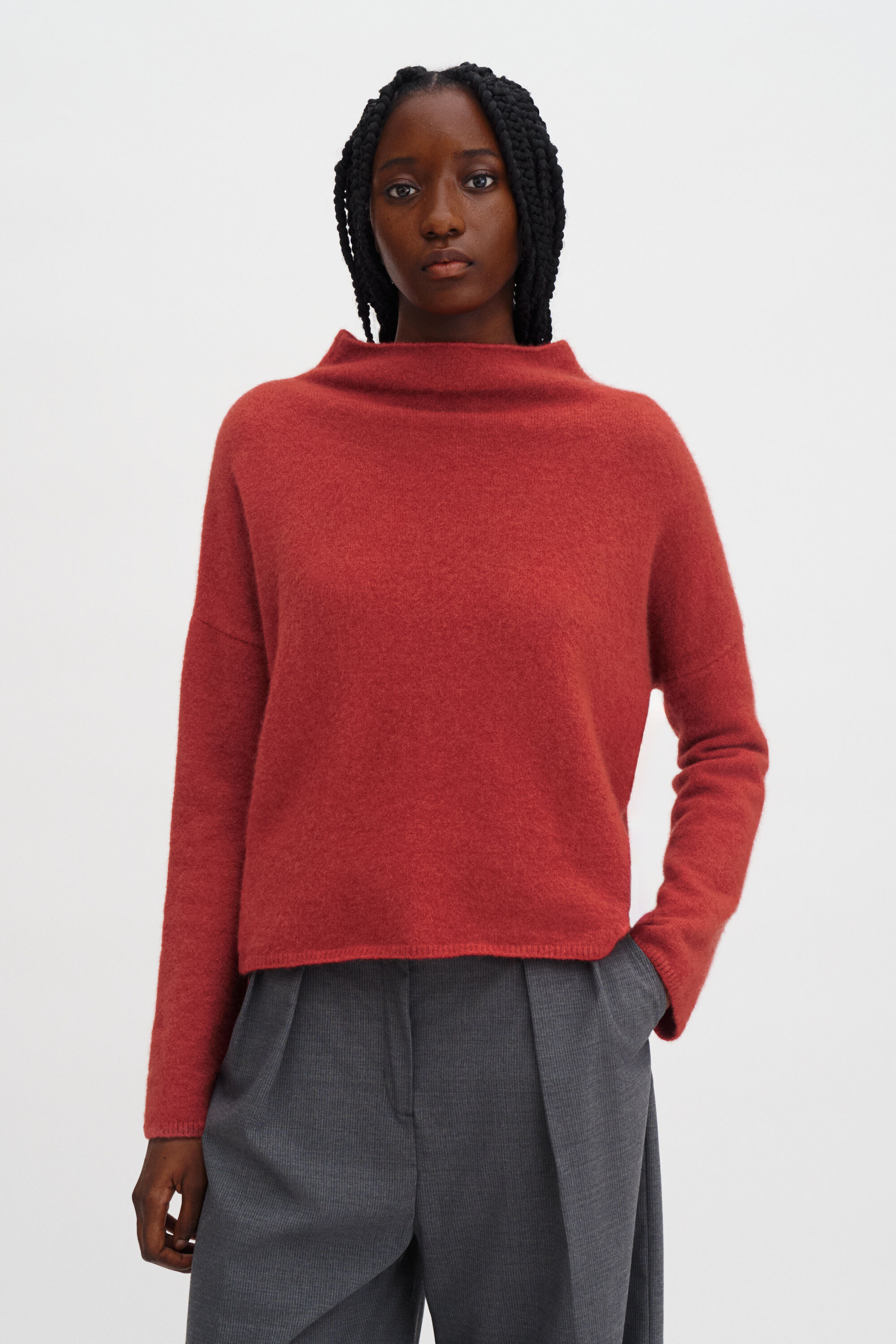 Mika Yak Funnelneck Sweater - Red Currant | FILIPPA K