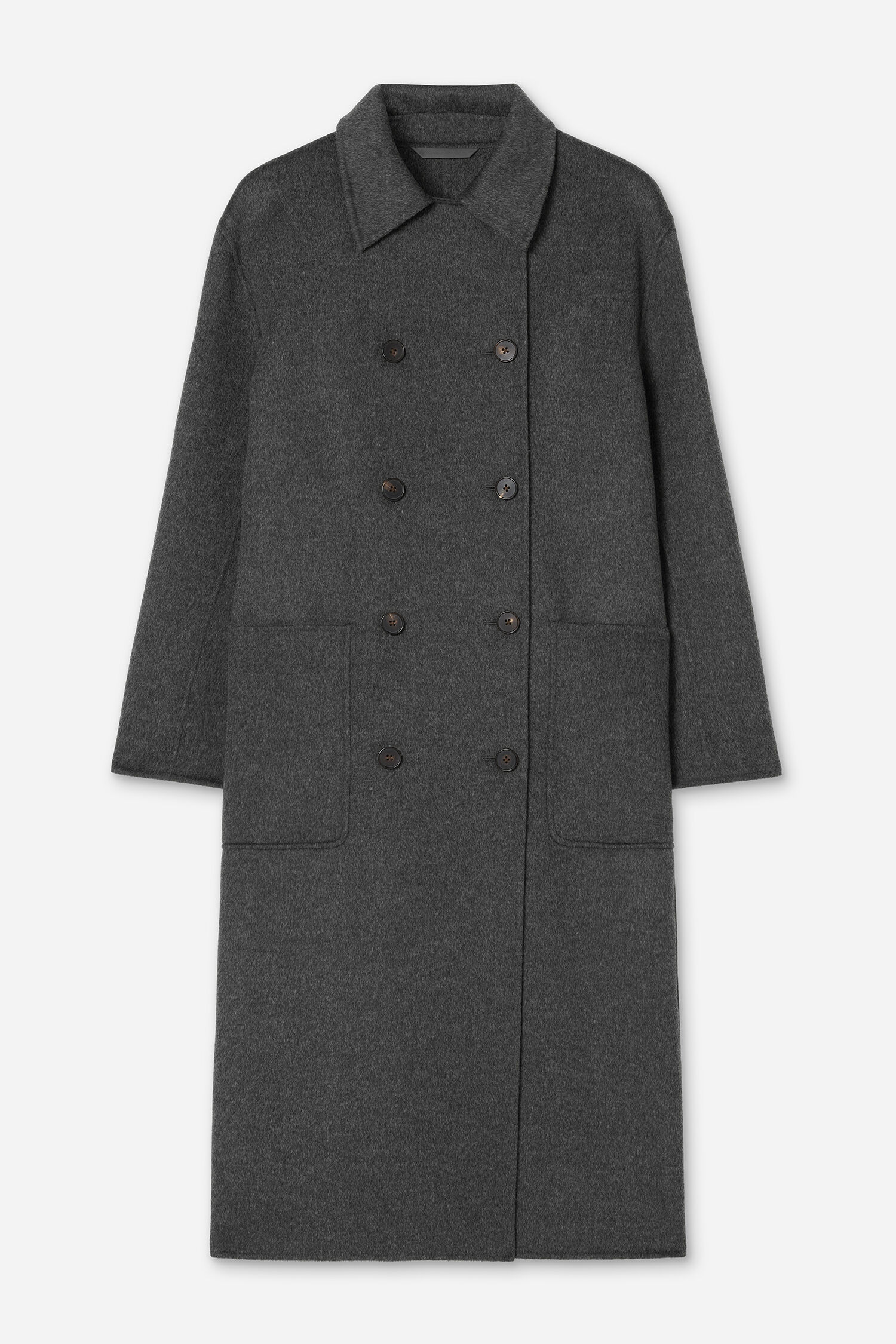 Amelia Doublé Coat - Dark Grey Melange | FILIPPA K