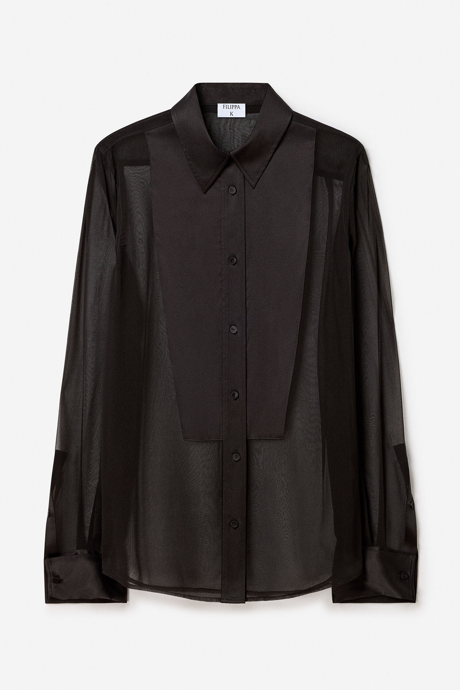 Sheer Silk Tuxedo Shirt