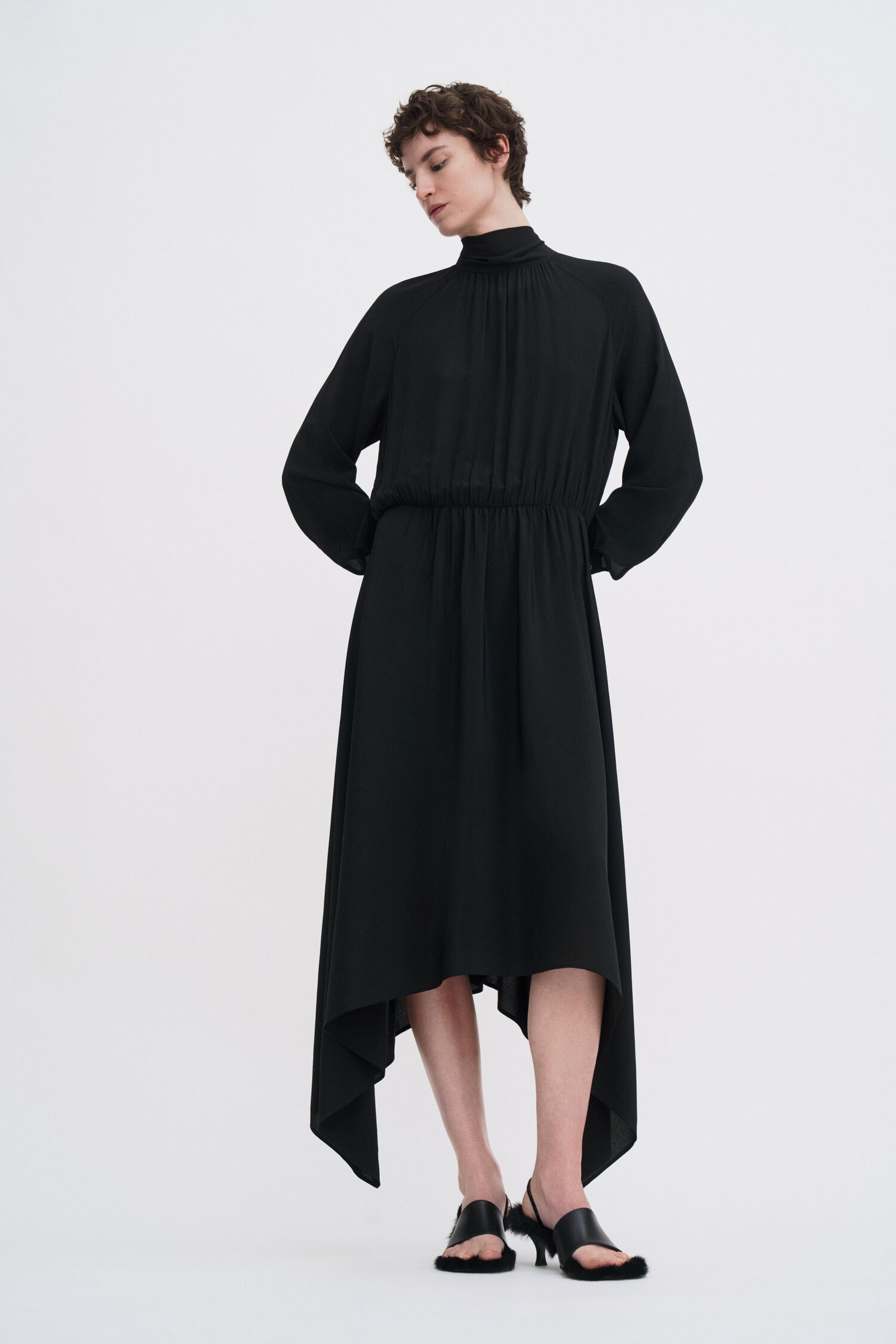 Tie Neck Scarf Dress