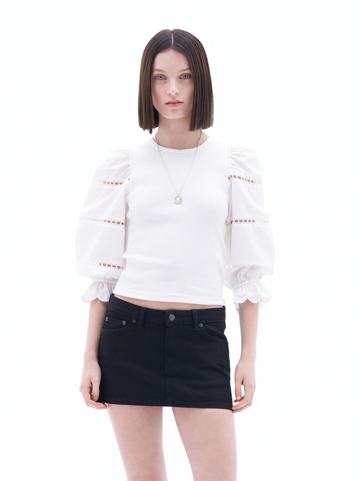Puff Sleeve Rib Top
