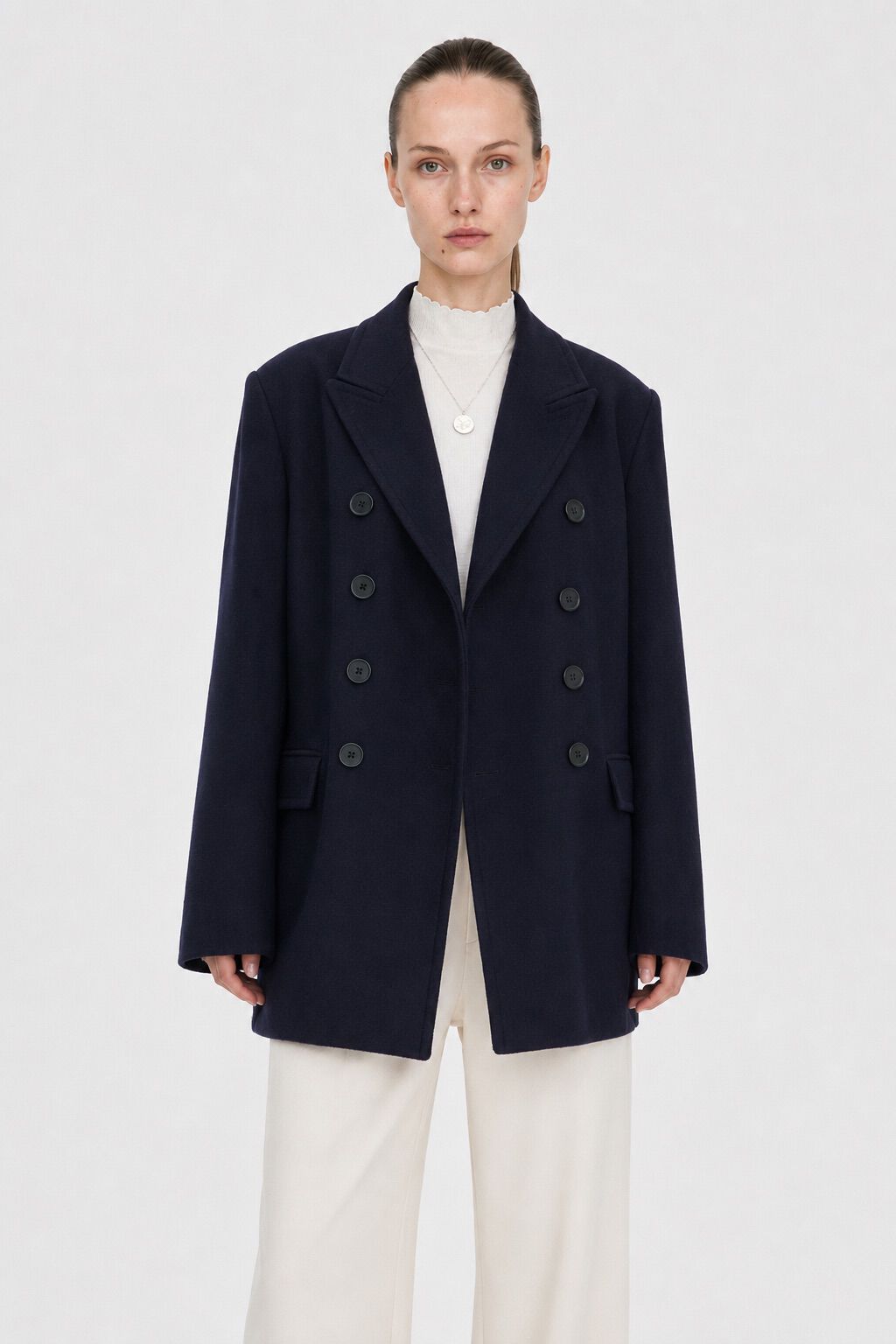 Tailored Peacoat - Navy | FILIPPA K
