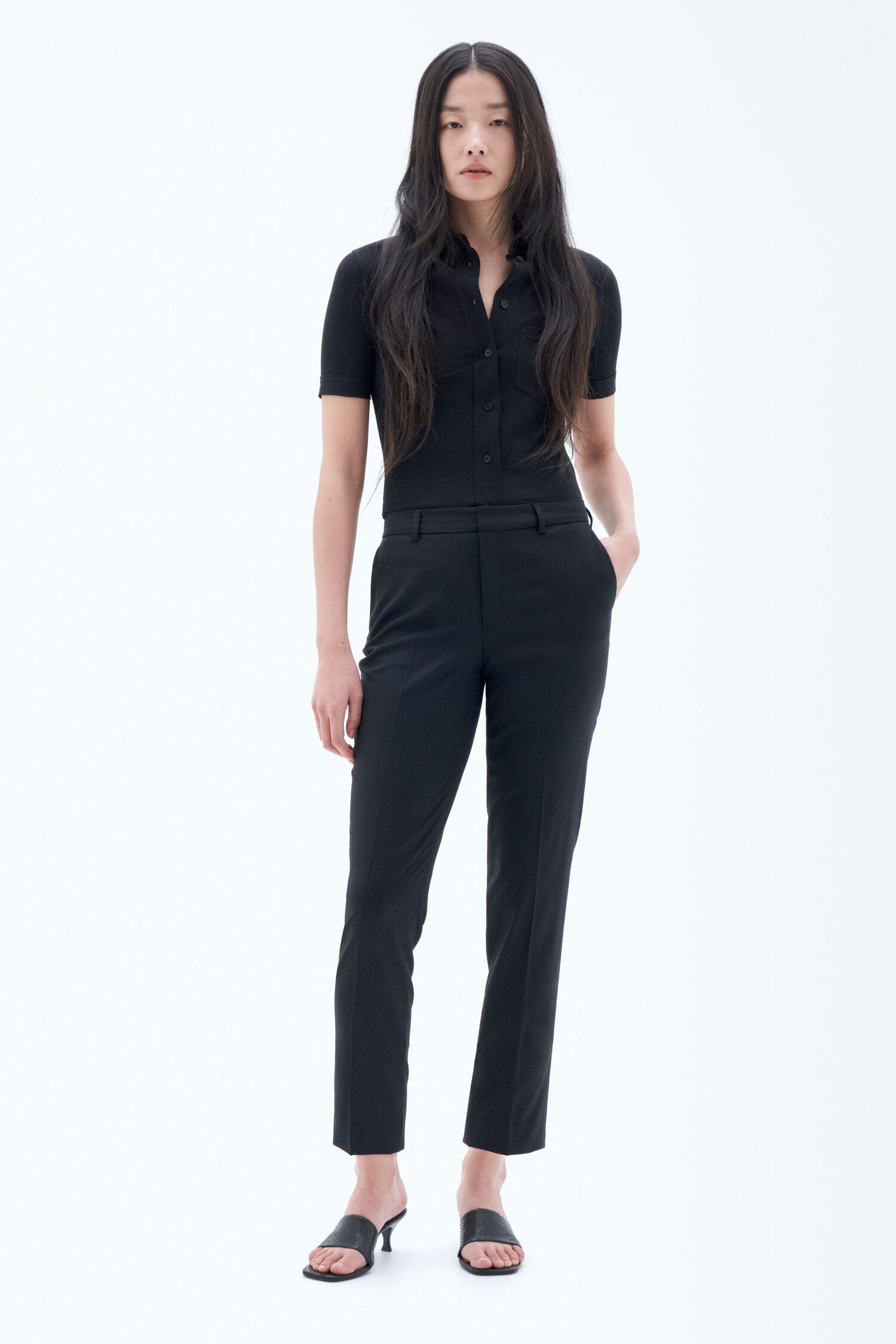 Emma Cropped Cool Wool Trousers