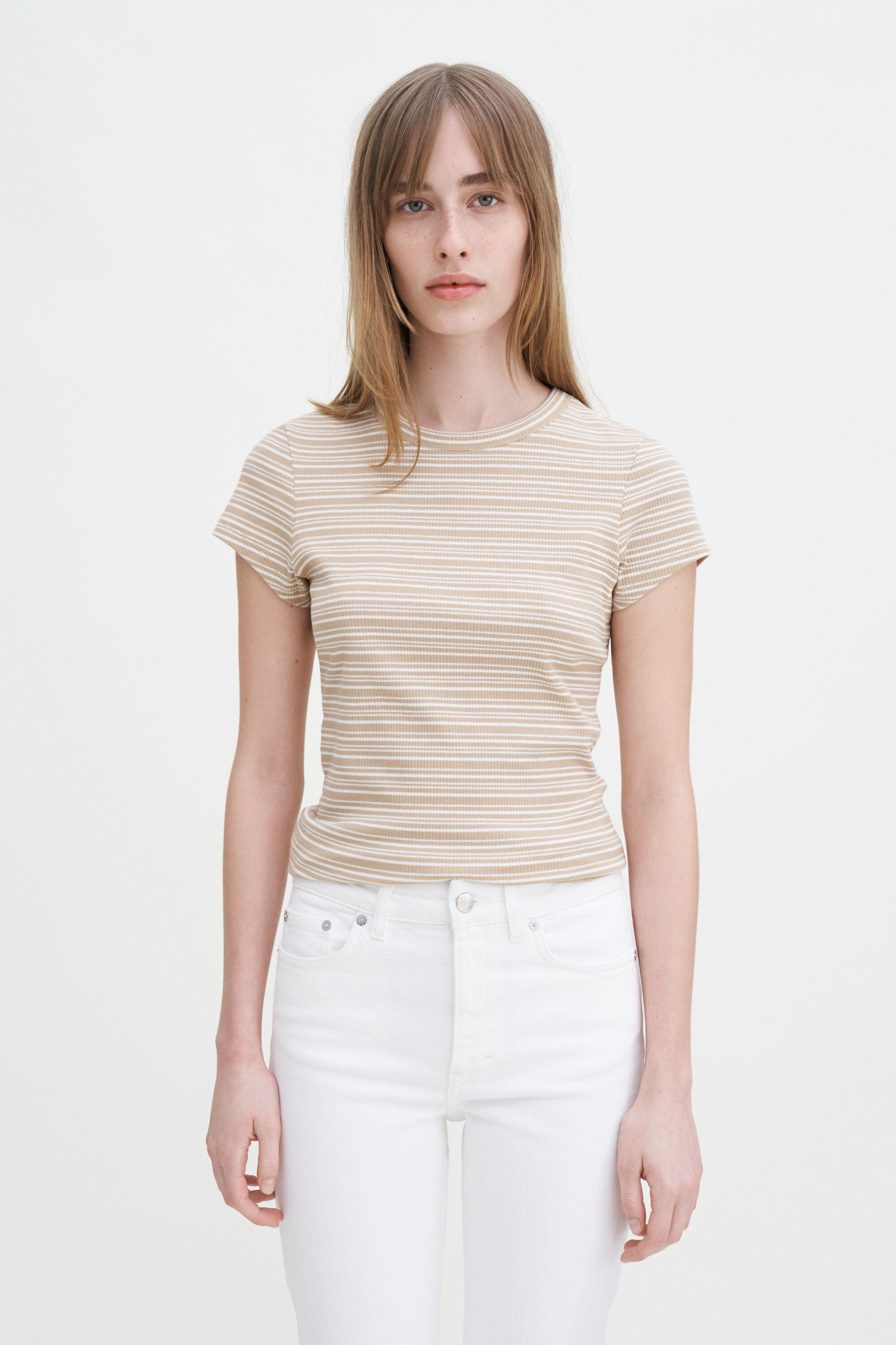 Striped Fine Rib Tee