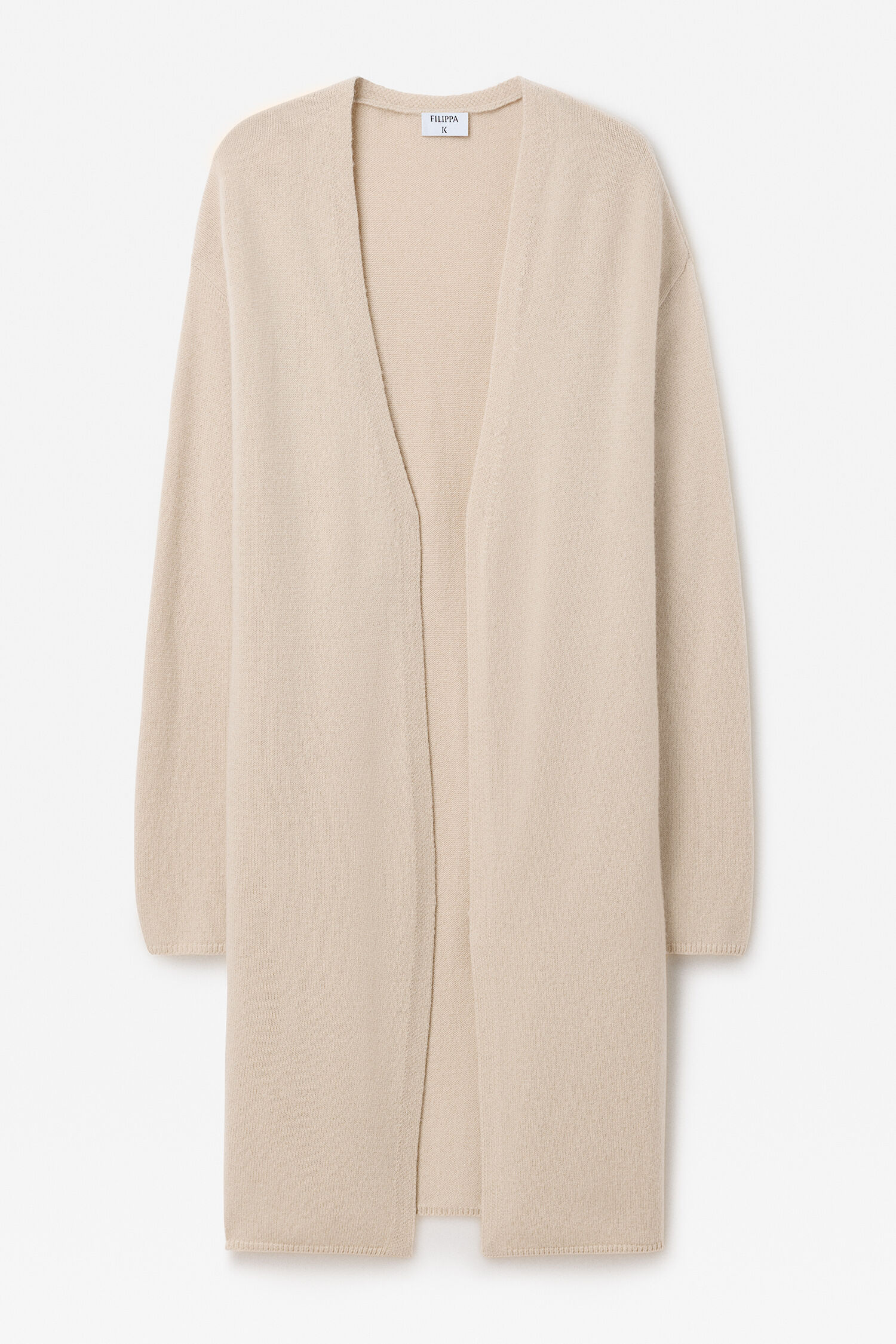 Wool Cashmere Long Cardigan - Pearl Beige | FILIPPA K