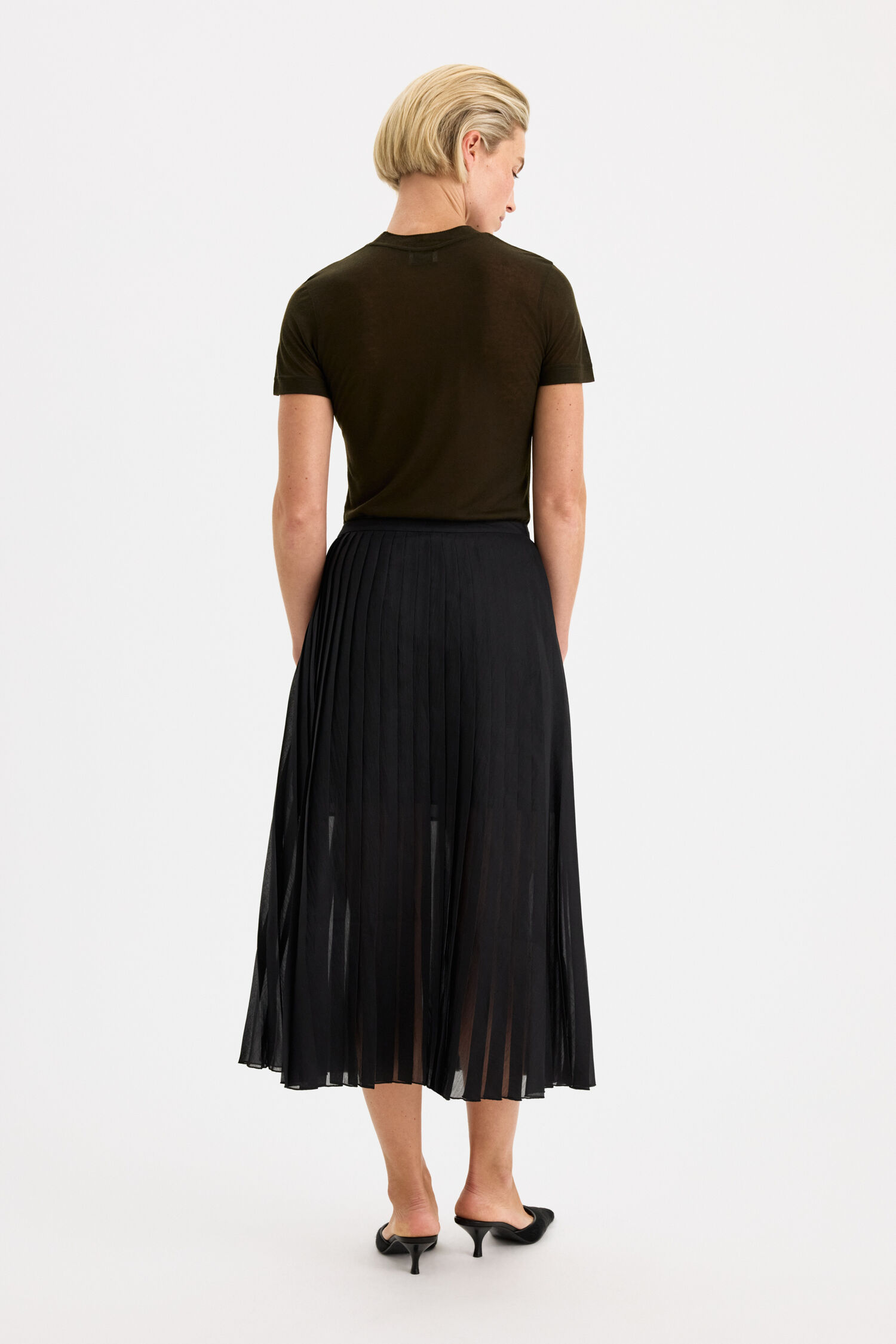 Sheer Pliss&eacute; Skirt