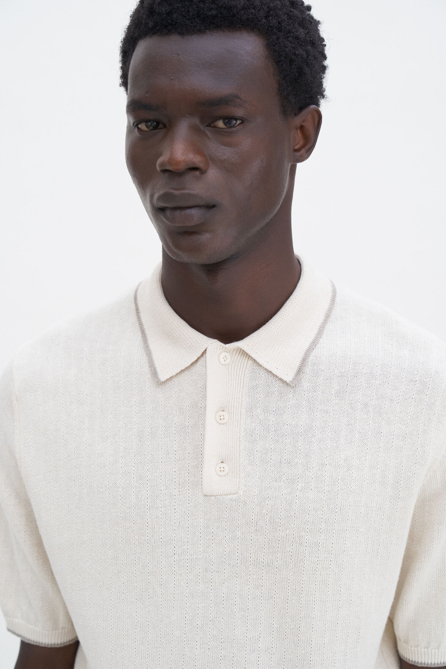 Linen Cotton Knit Polo