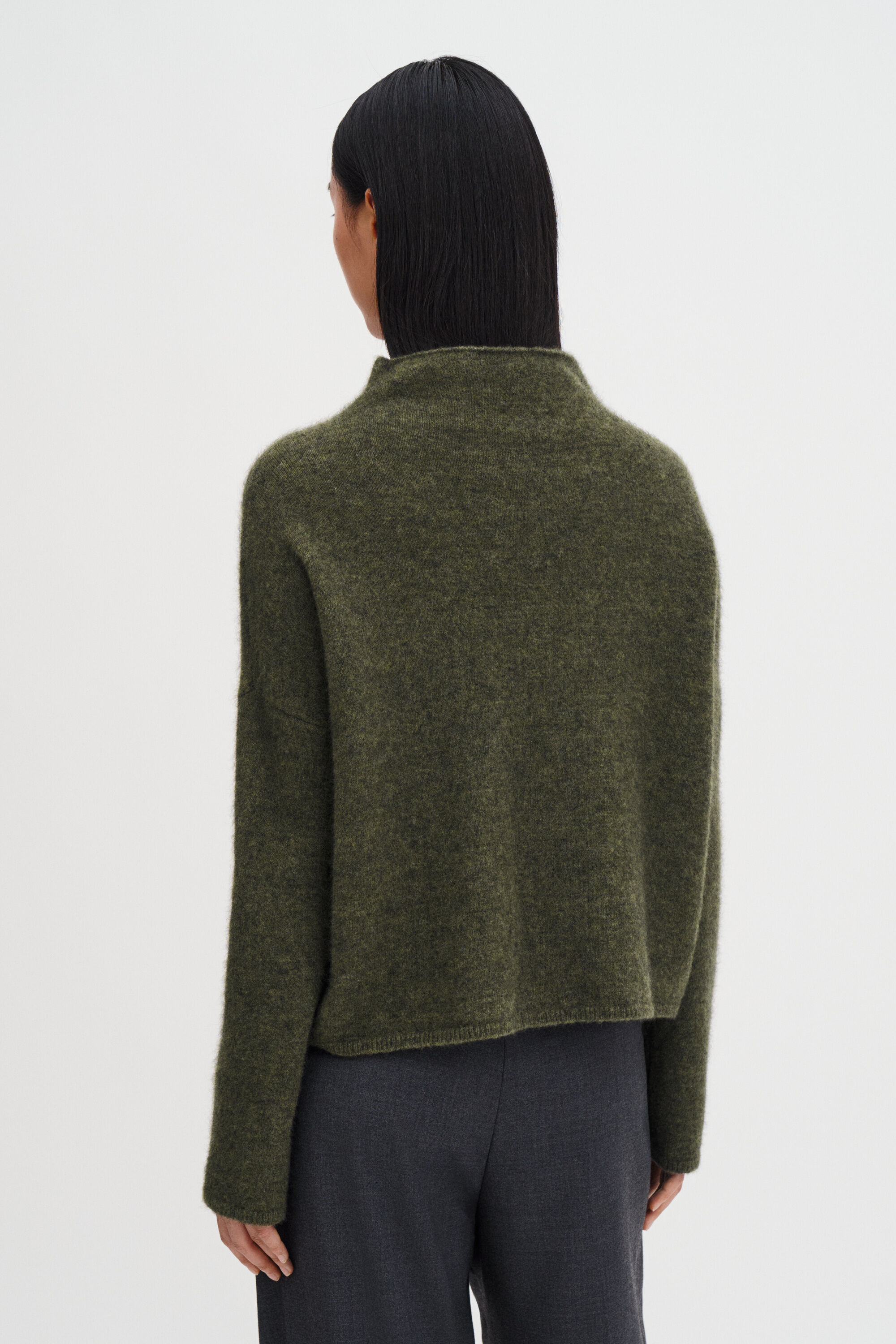 Mika Yak Funnelneck Sweater - Laurel Green | FILIPPA K