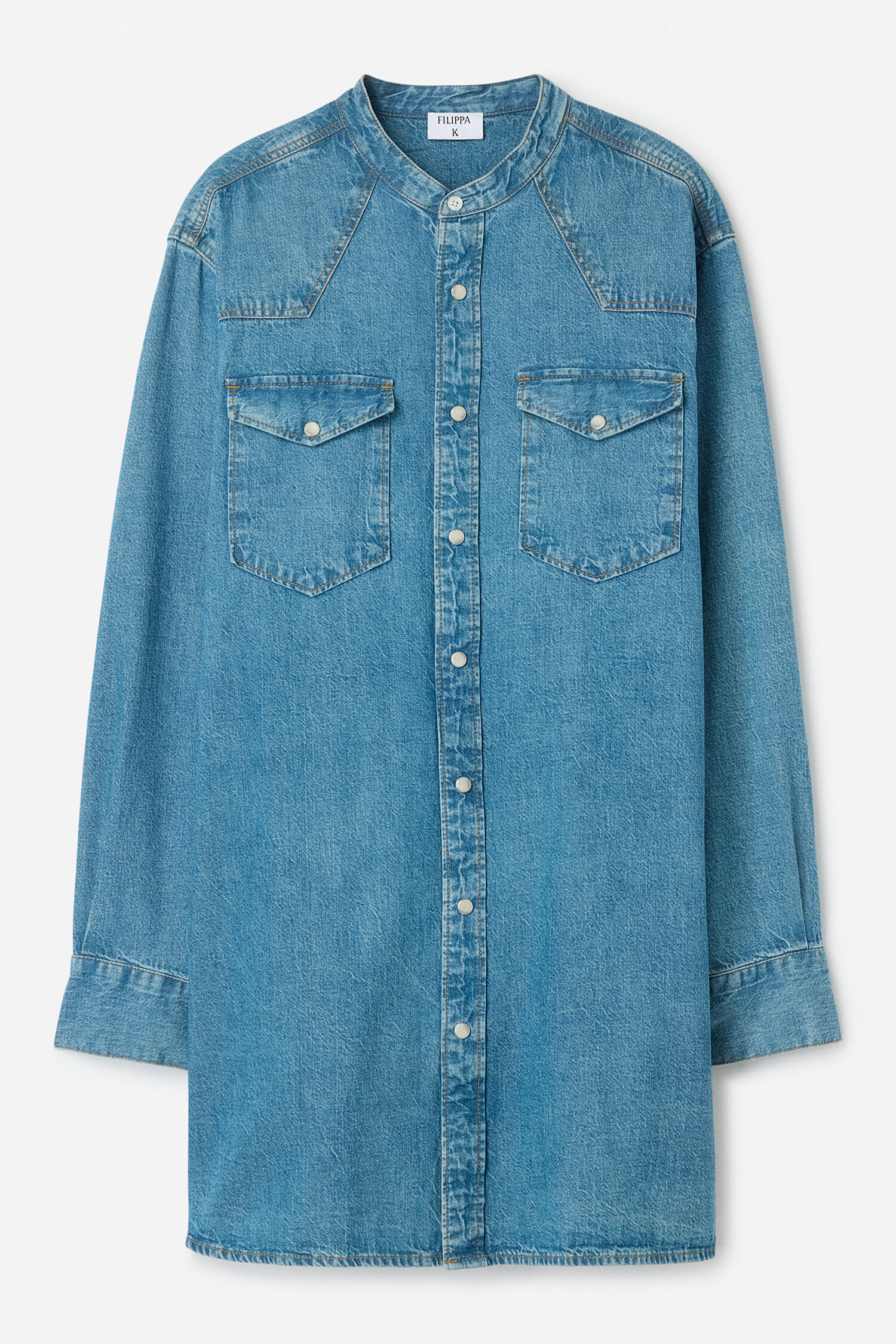 Western Denim Shirt Dress