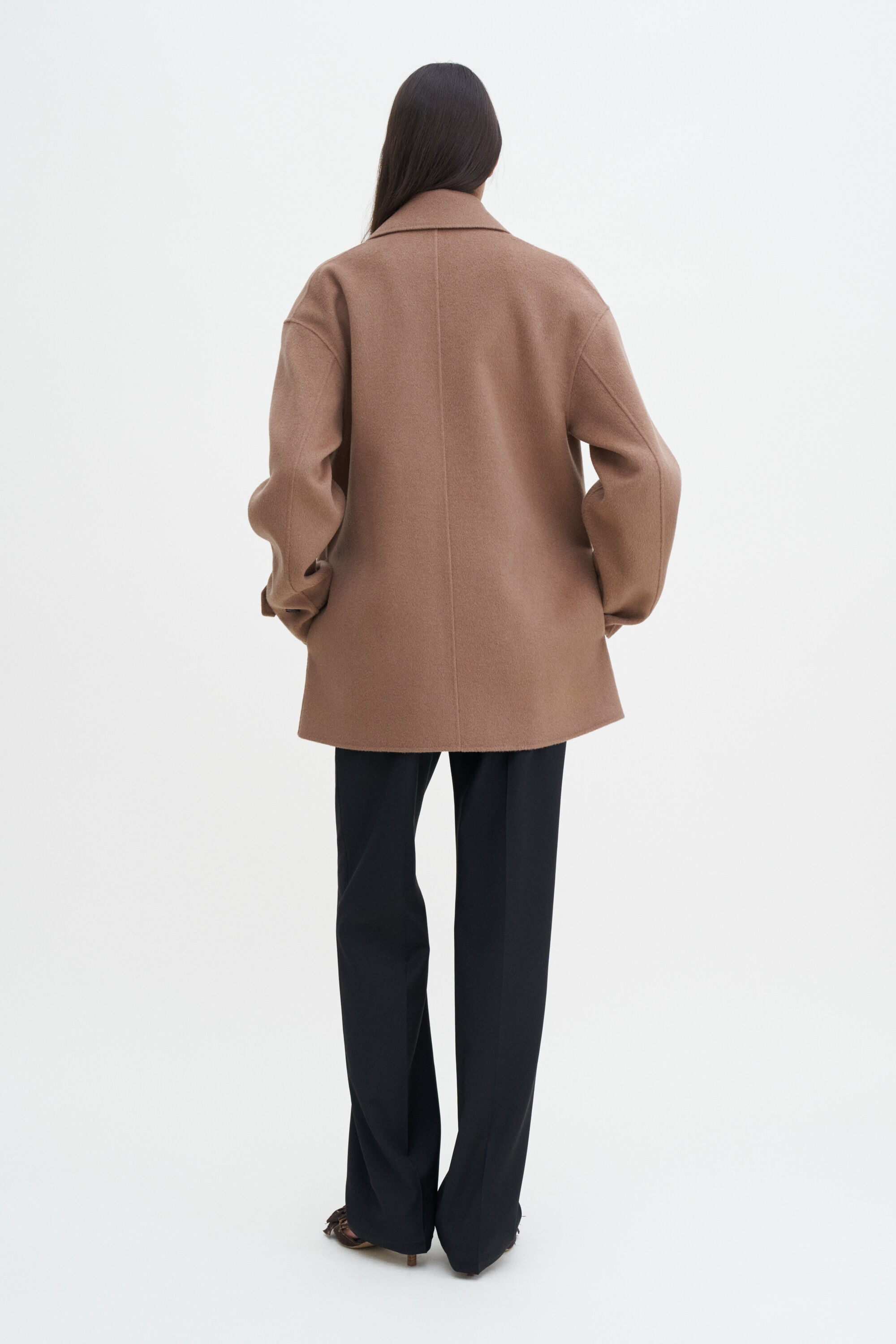 Wool Cashmere Jacket - Dark Khaki | FILIPPA K