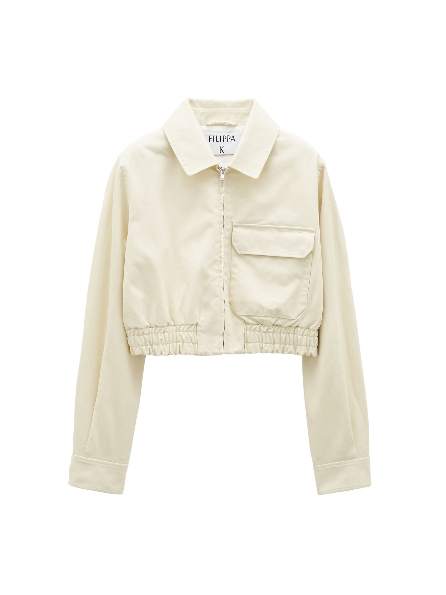 Cropped Cotton Zip Jacket Butter Filippa K