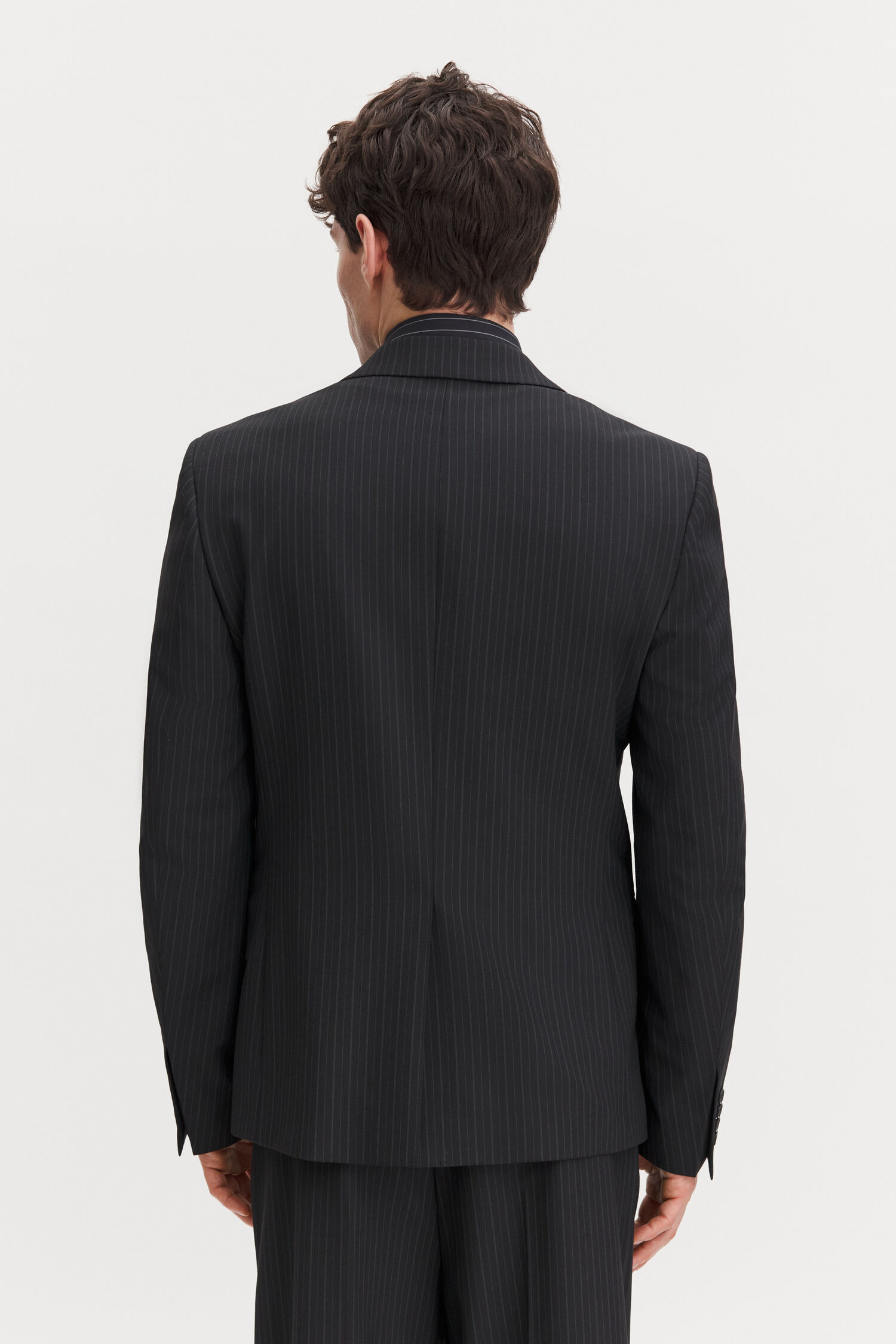 Slim Pinstripe Blazer