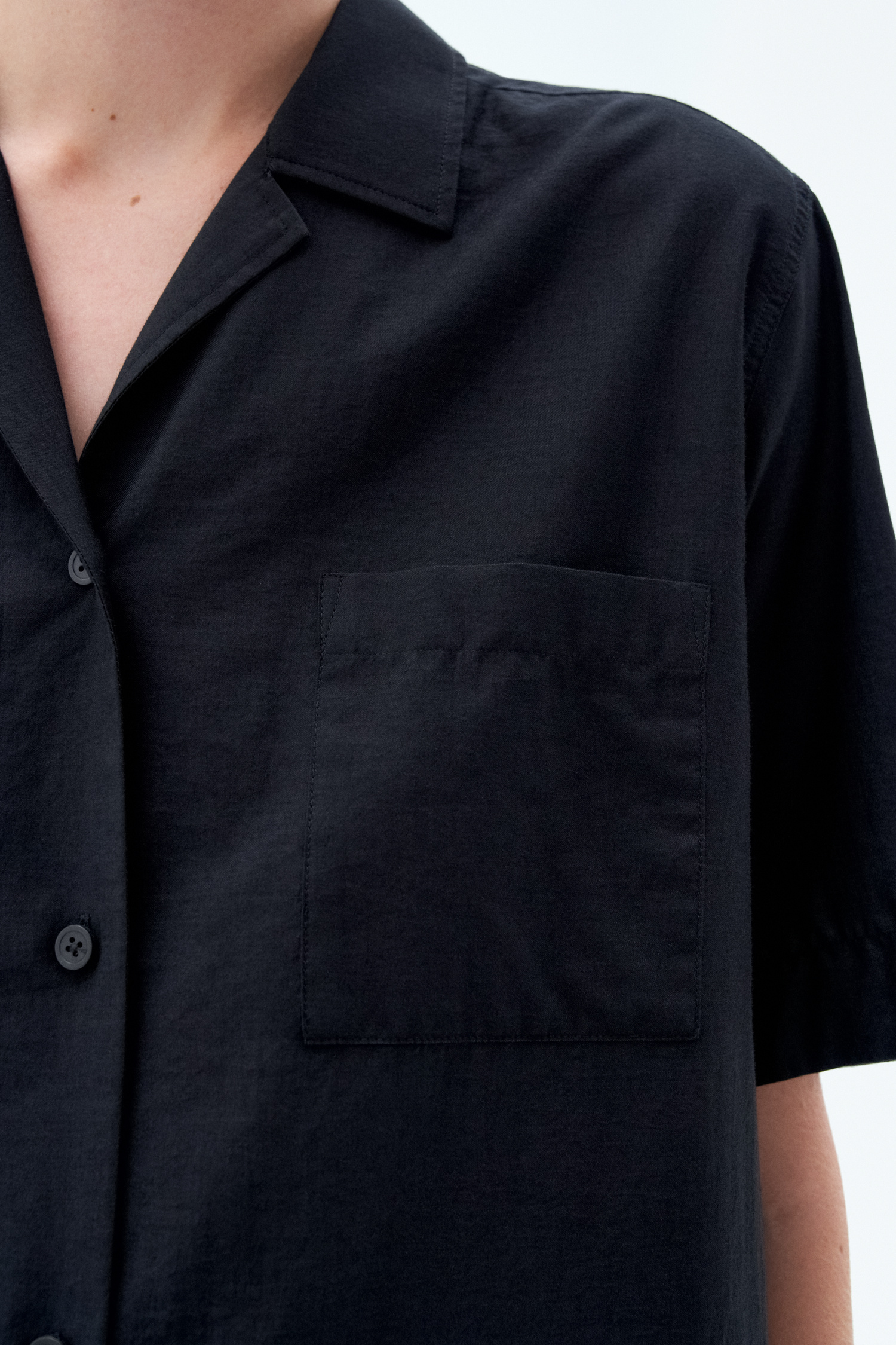 Shop Filippa K Short Sleeve Shirt In Black