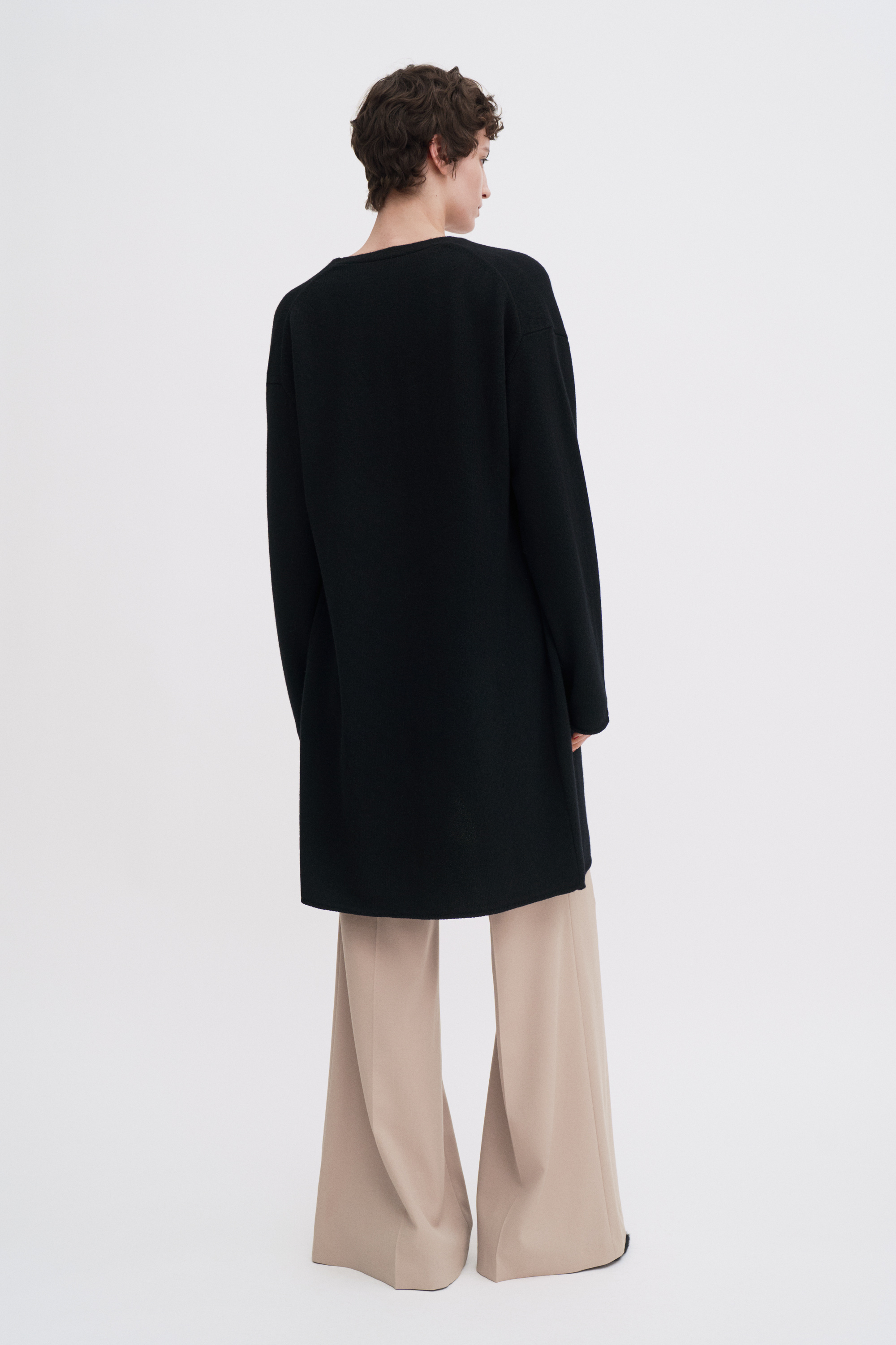 Filippa K Wool Cashmere Long Cardigan In Black
