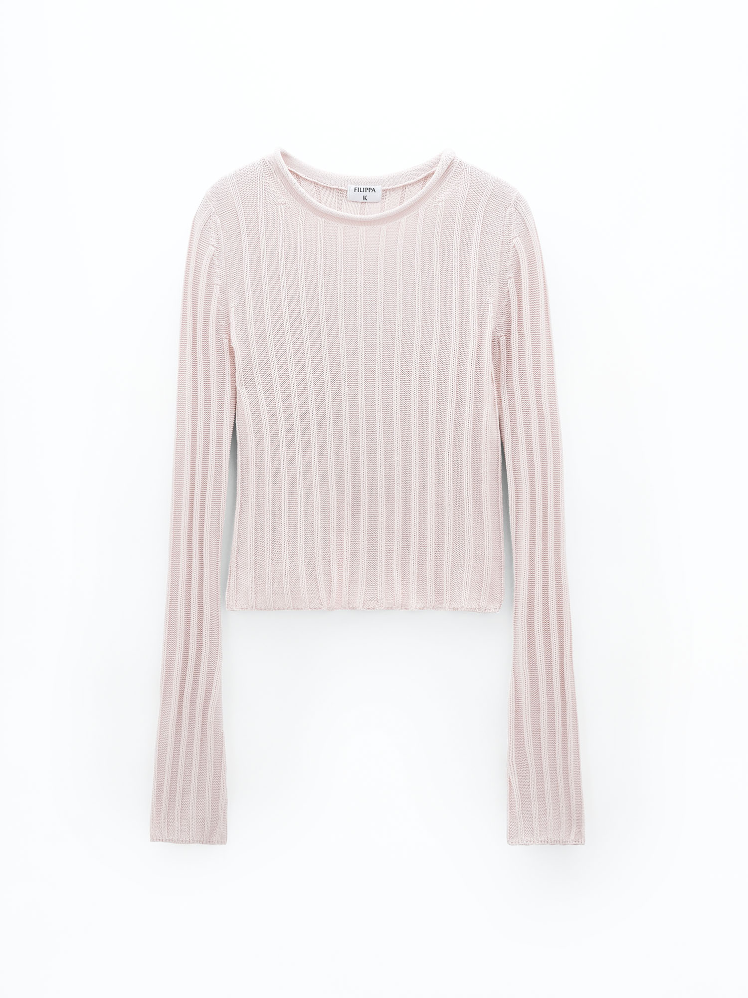 Shop Filippa K Cotton Rib Sweater In Pink
