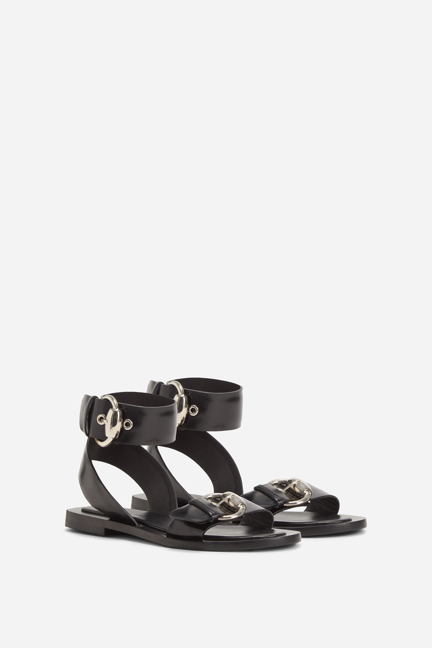 Shop Filippa K Buckle Sandal In Black