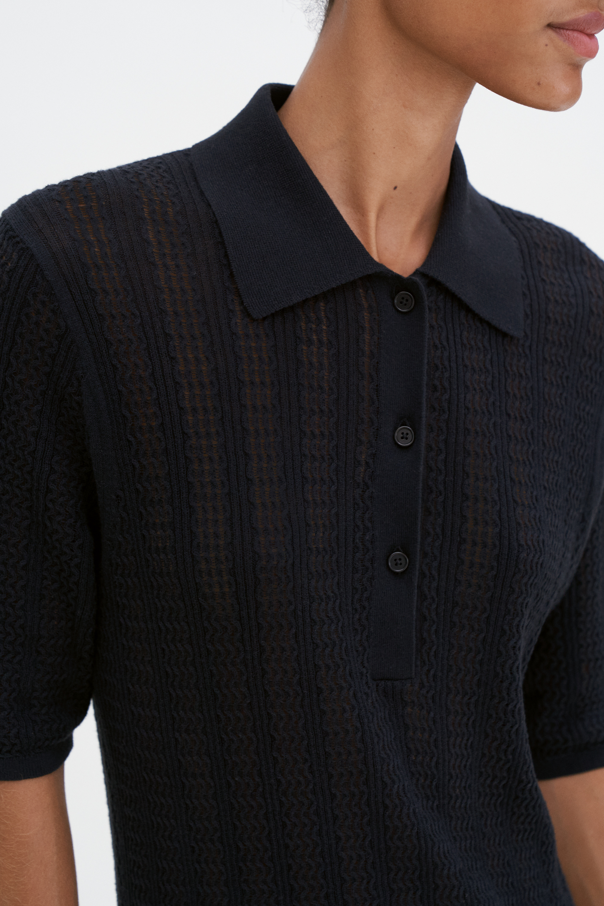 Filippa K Lace Knit Dress In Black
