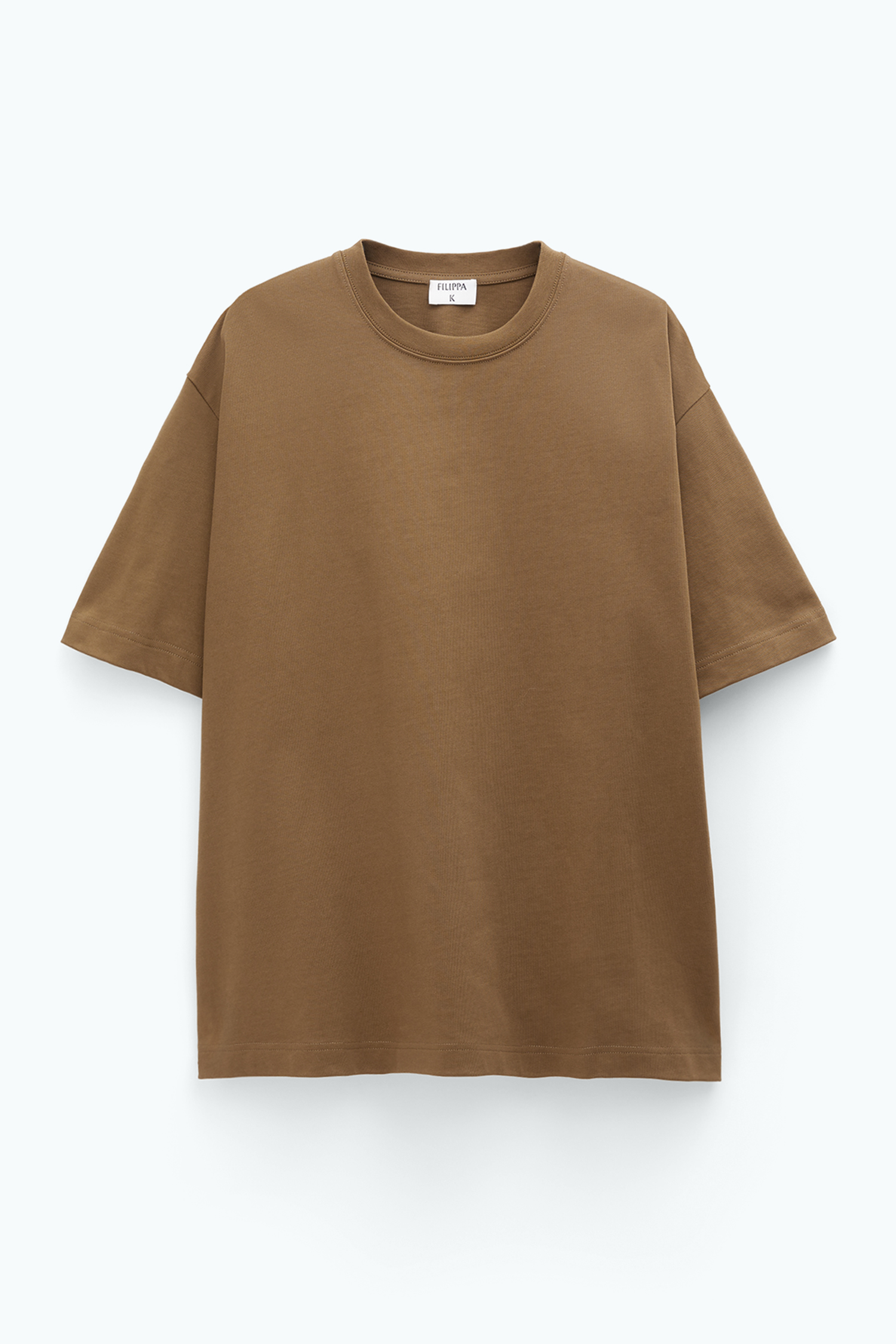 Filippa K Heavy Crewneck Tee In Brown