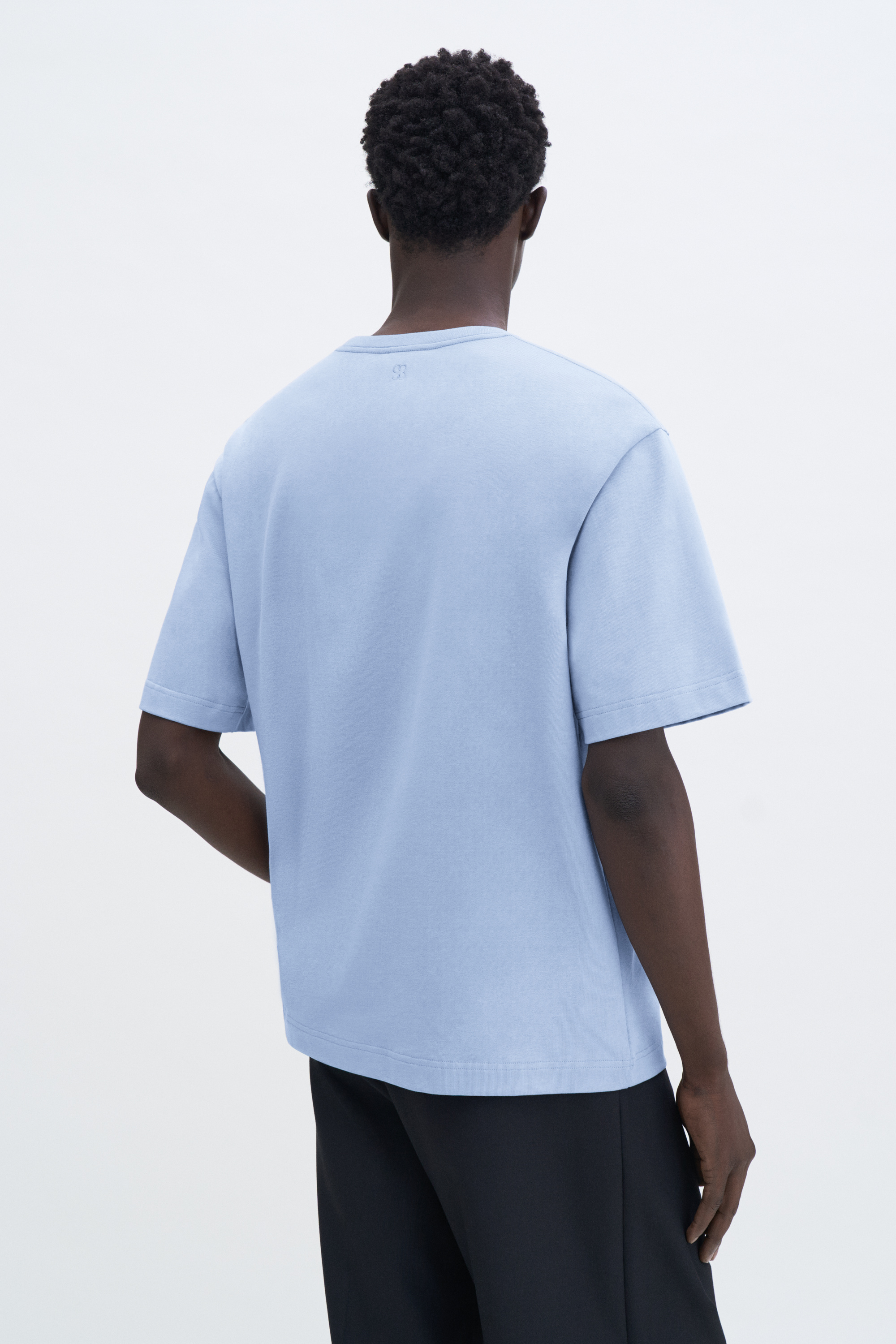 Filippa K Heavy Crewneck Tee In Blue
