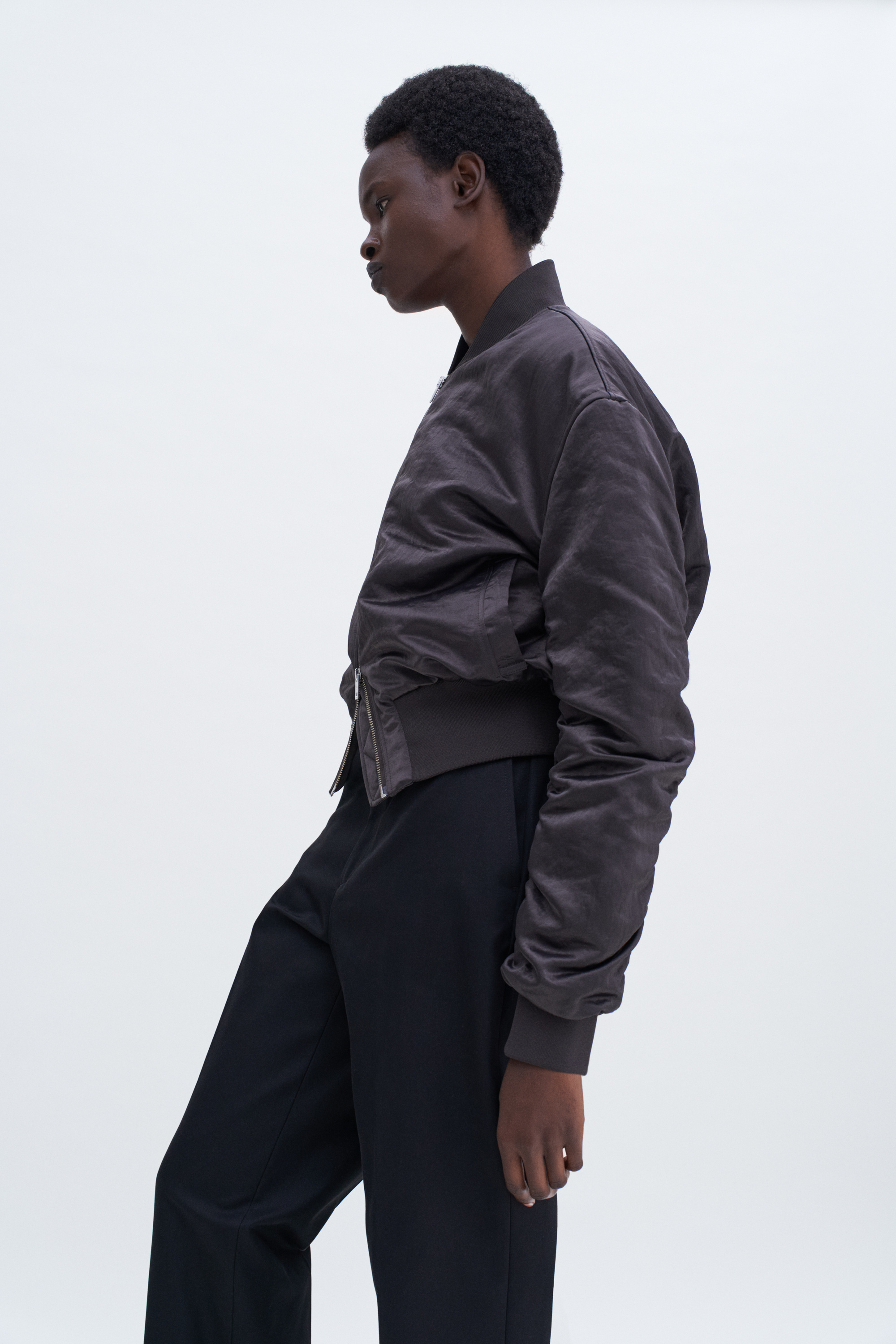 Filippa K Nylon Zip Jacket In Brown