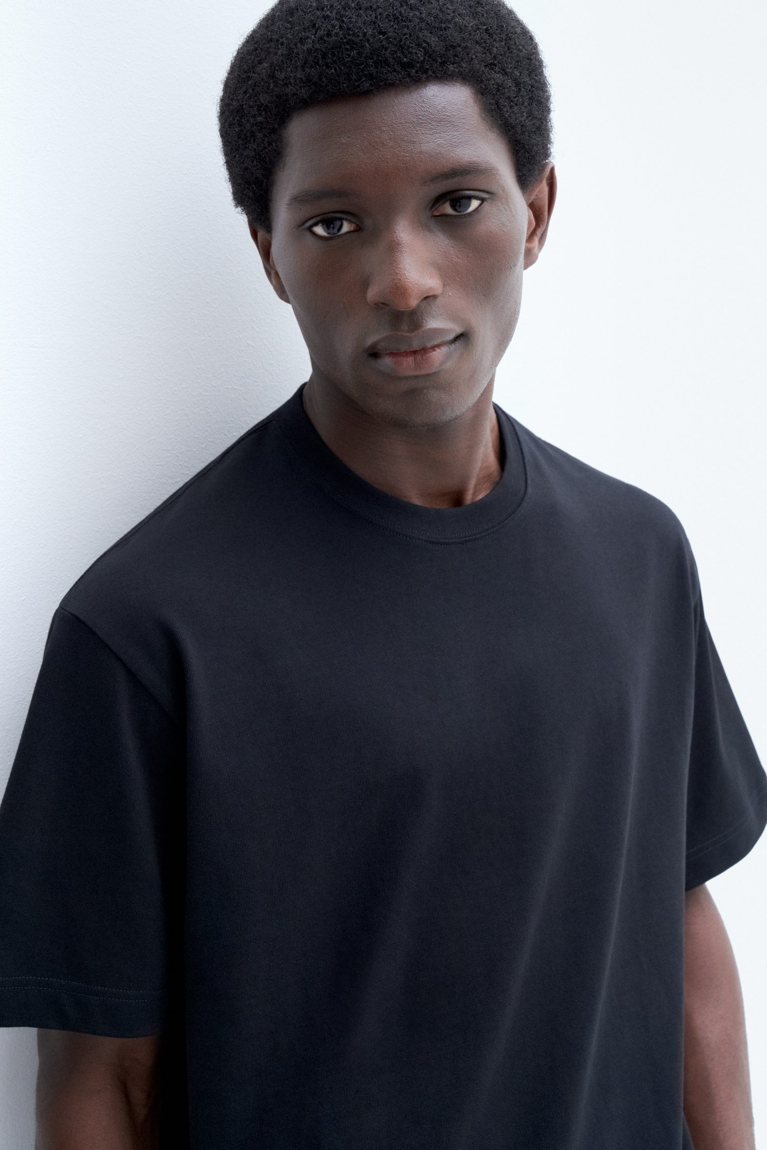 Filippa K Heavy Crewneck Tee In Black