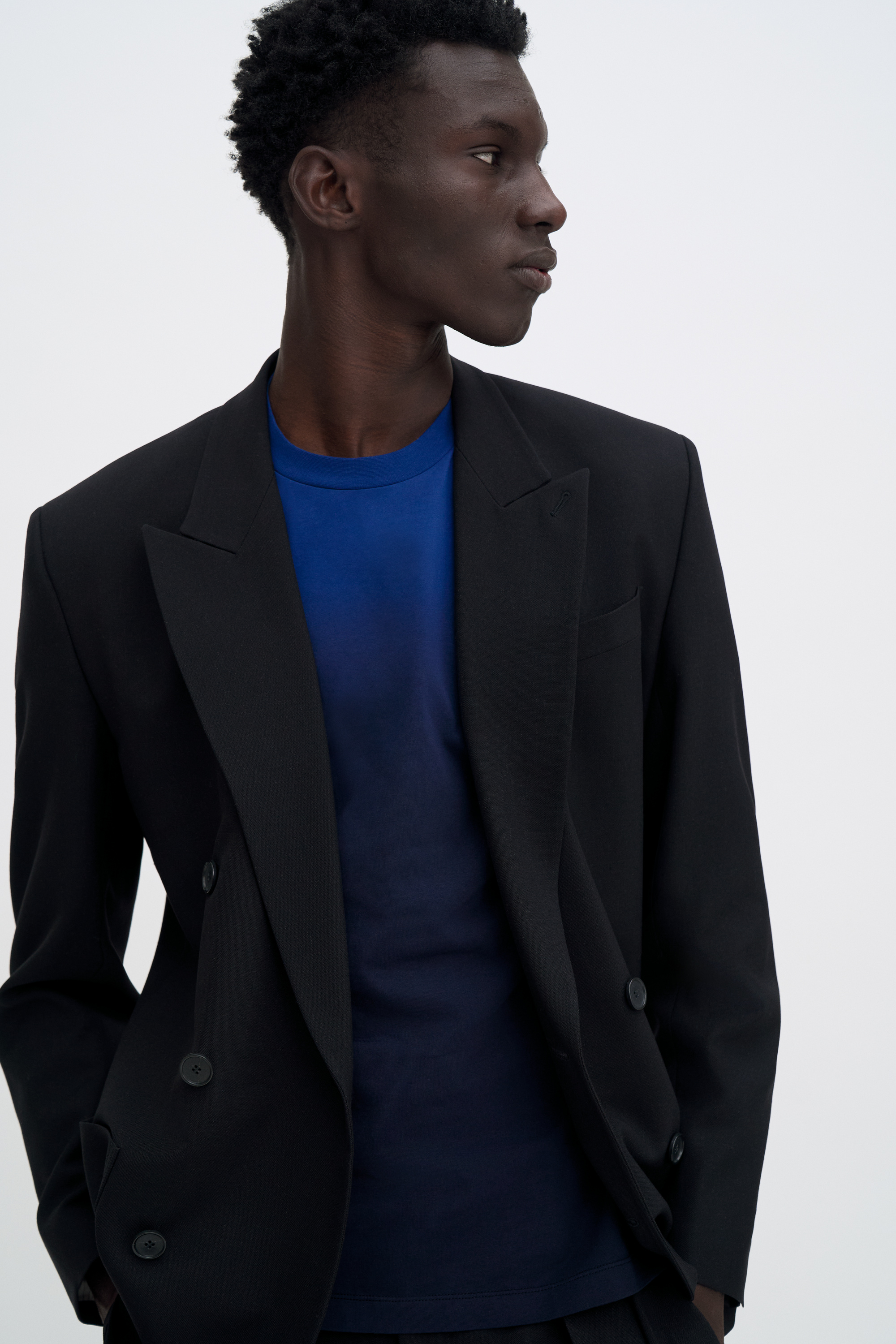 Filippa K Cotton Dip-dyed Tee In Blue