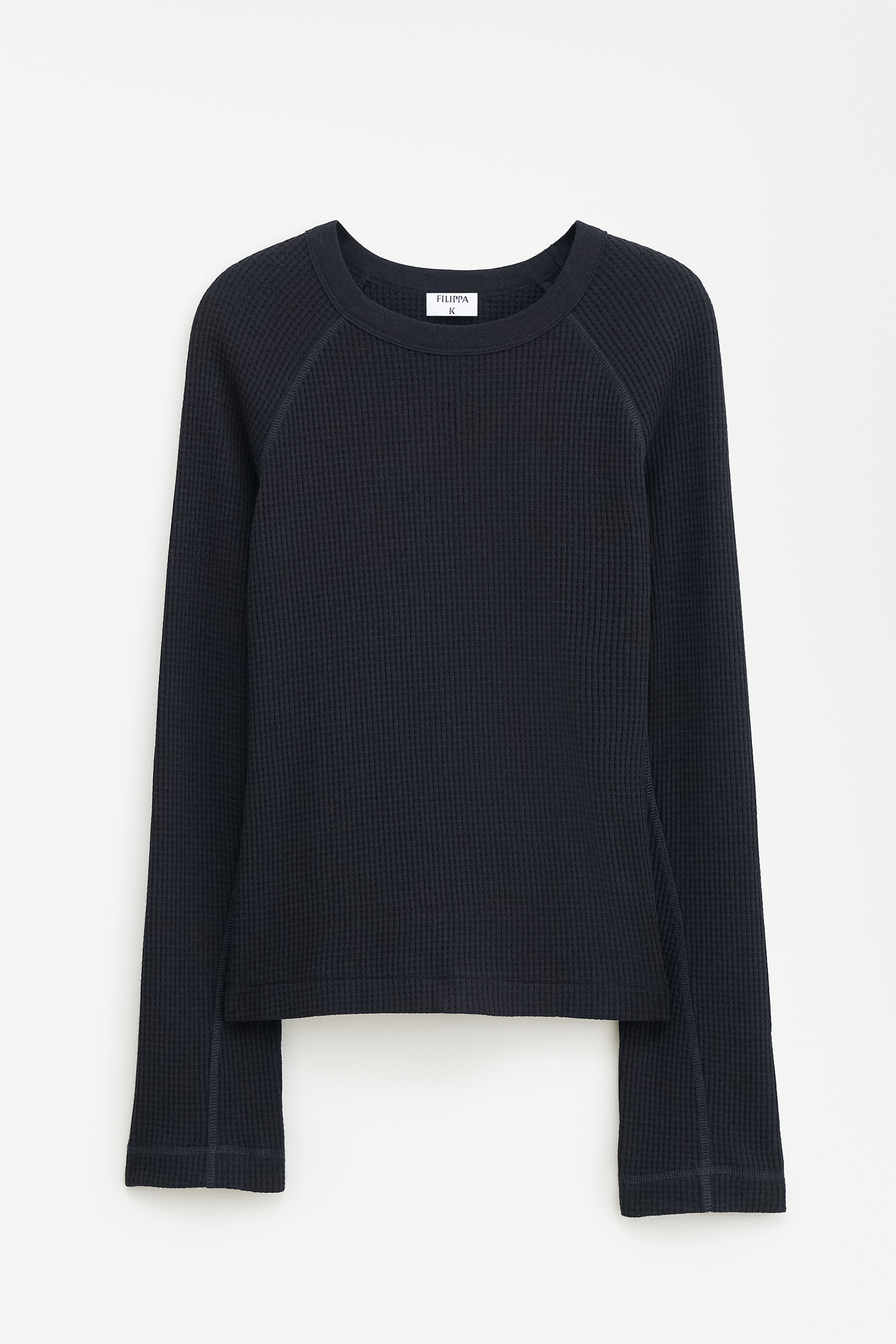 Filippa K Waffle Sweater In Black