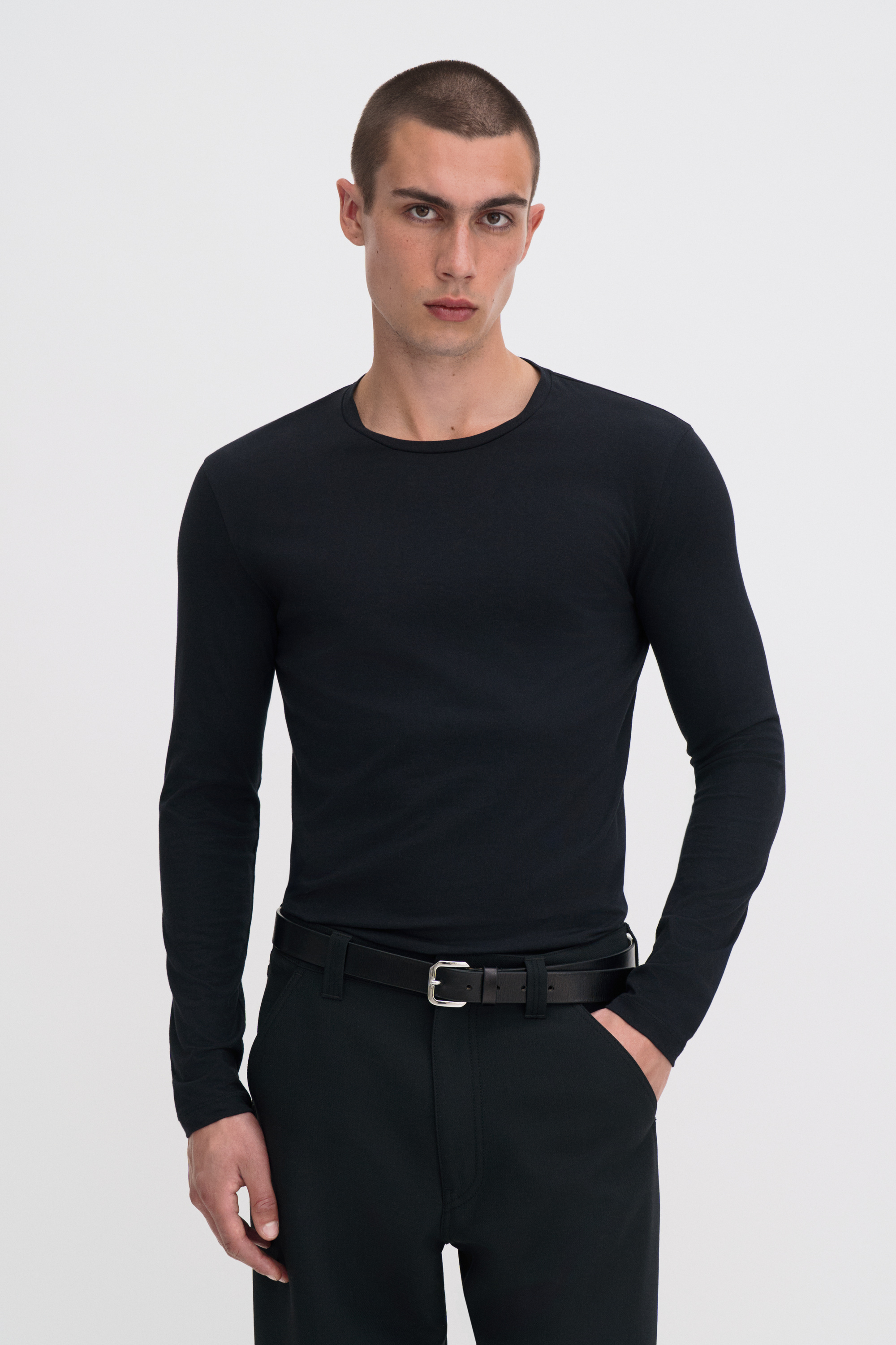 Filippa K Regenerative Cotton Longsleeve Tee In Black