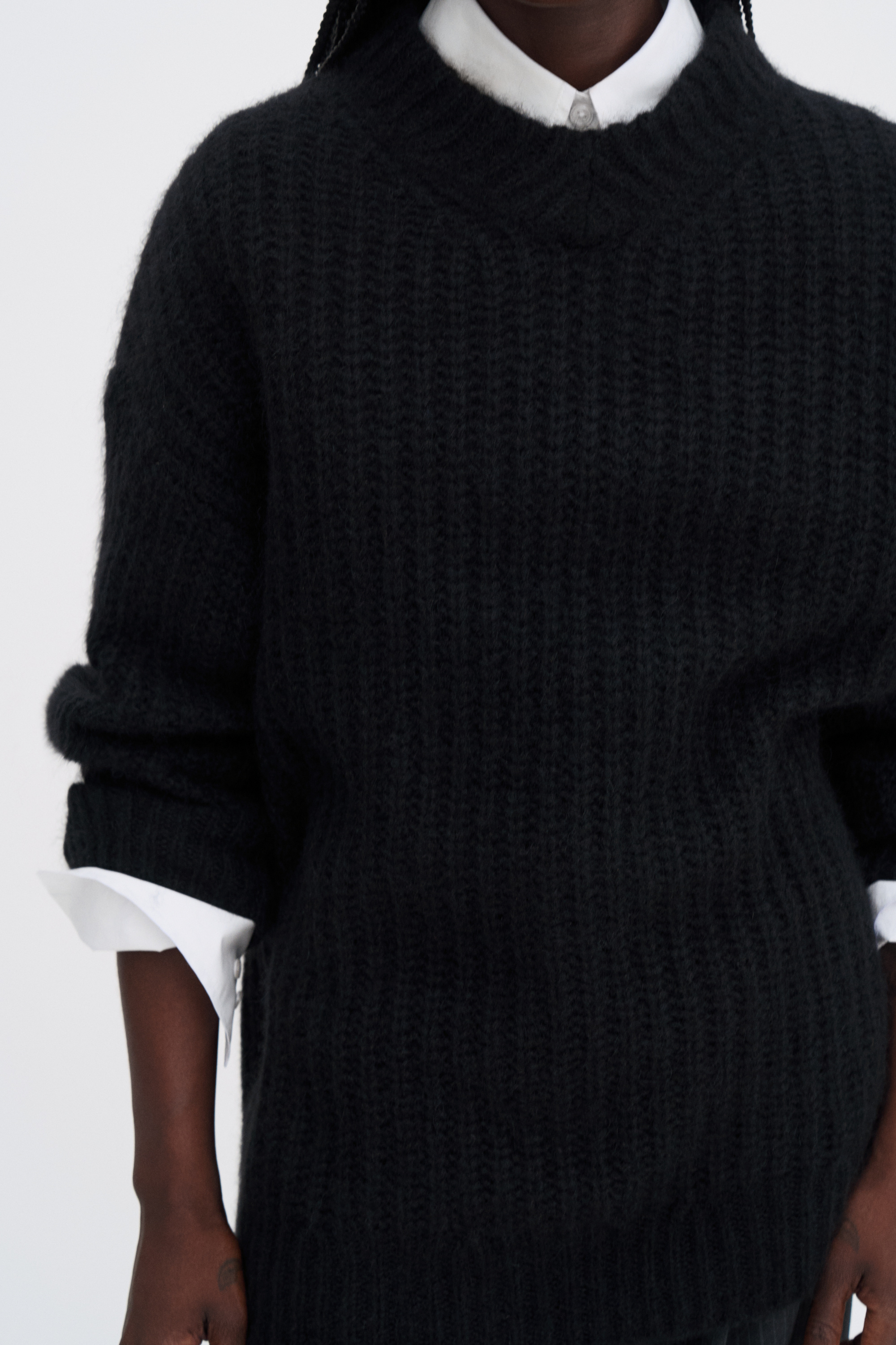 Filippa K Soft Alpaca V-neck Sweater In Black