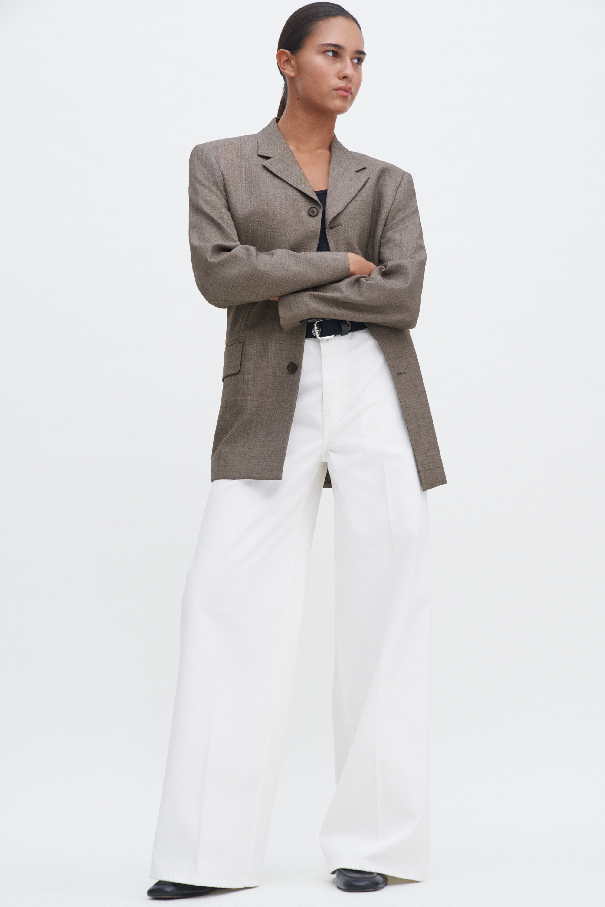 Filippa K Wide Leg Jean In White