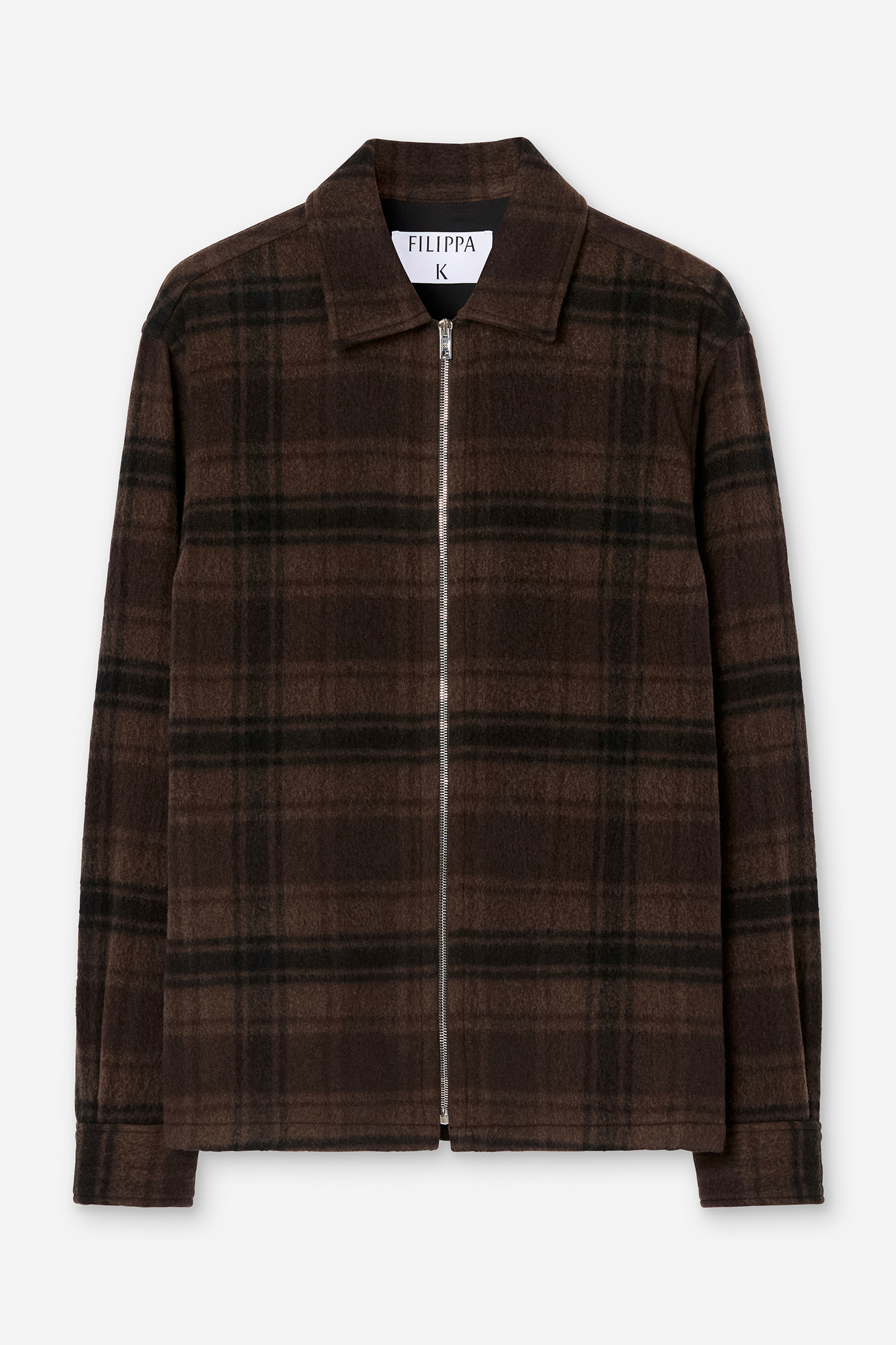 Filippa K Check Wool Liner Jacket In Brown Check