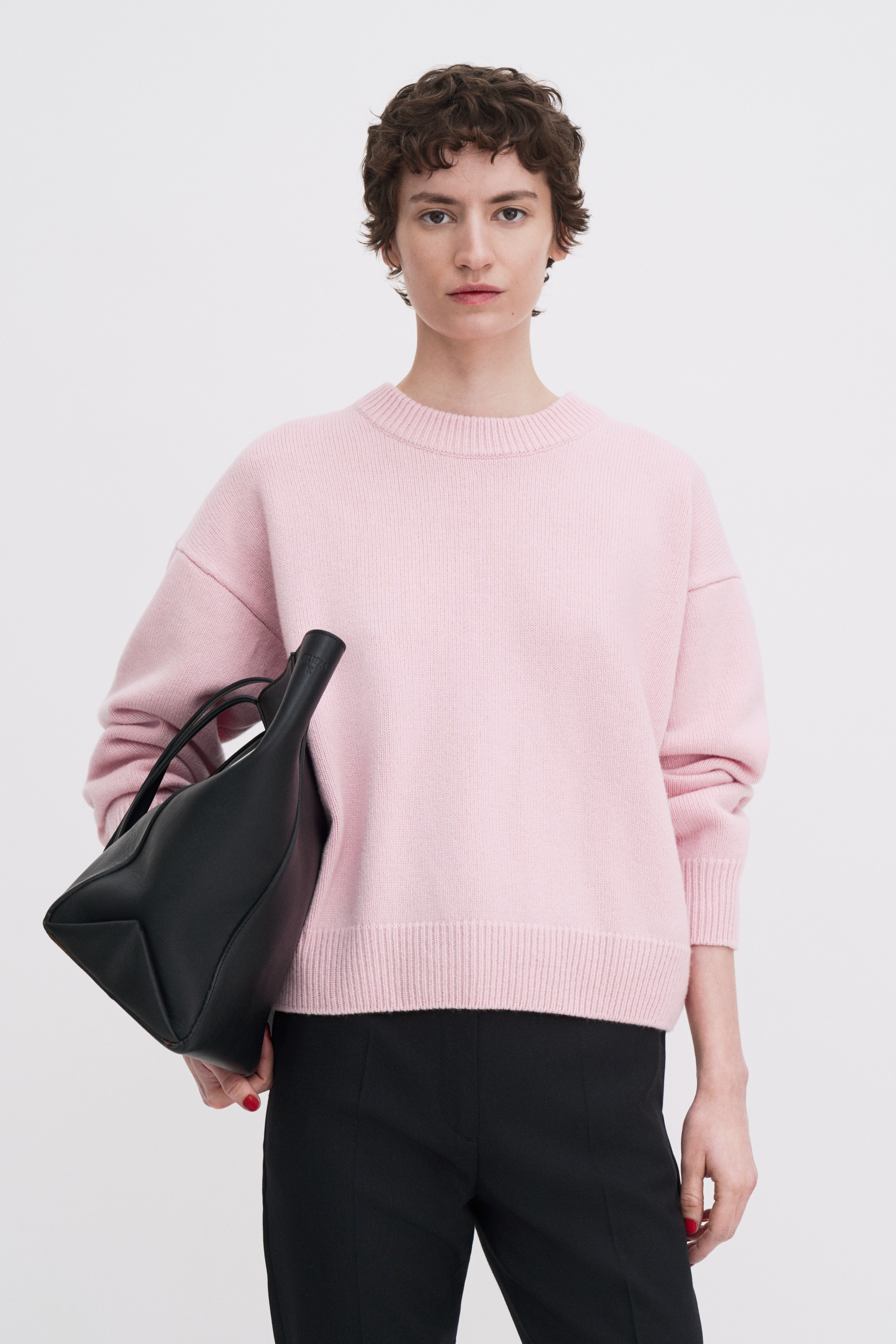 Filippa K Wool Cashmere Crewneck Sweater In Pink