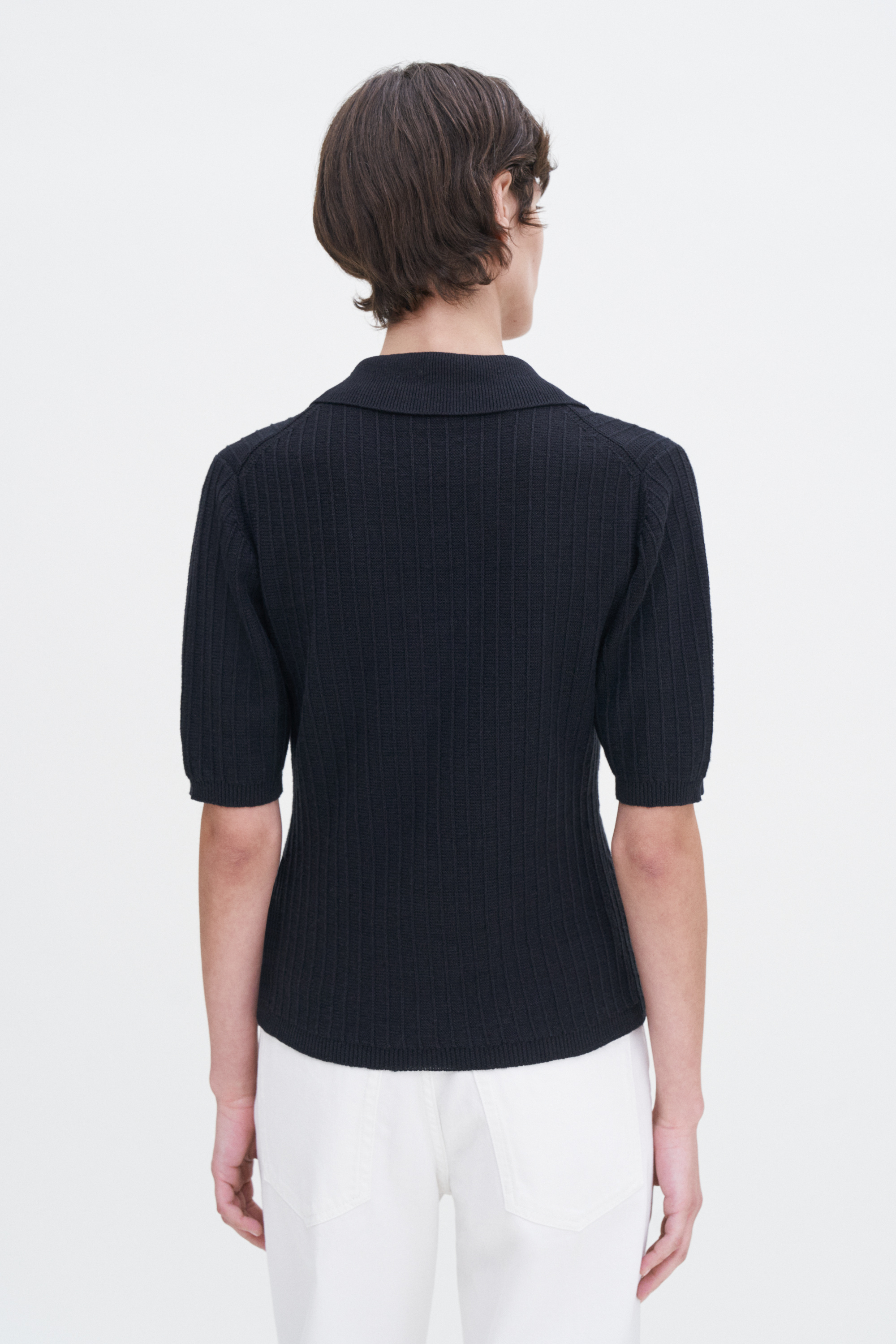 Filippa K Shortsleeve Collar Cardigan Clothing In Black