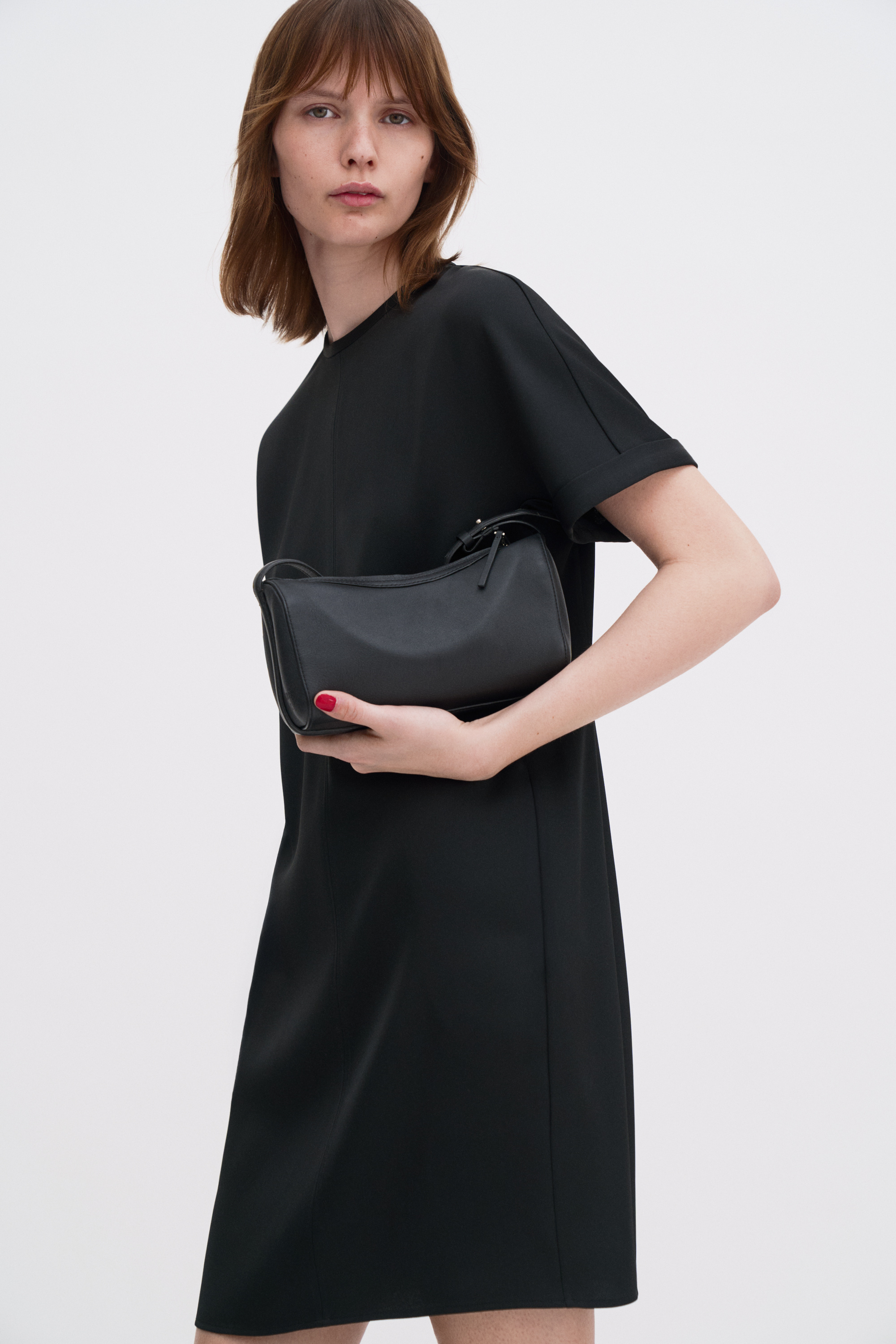 Filippa K Batwing Short Sleeve Dress In Black