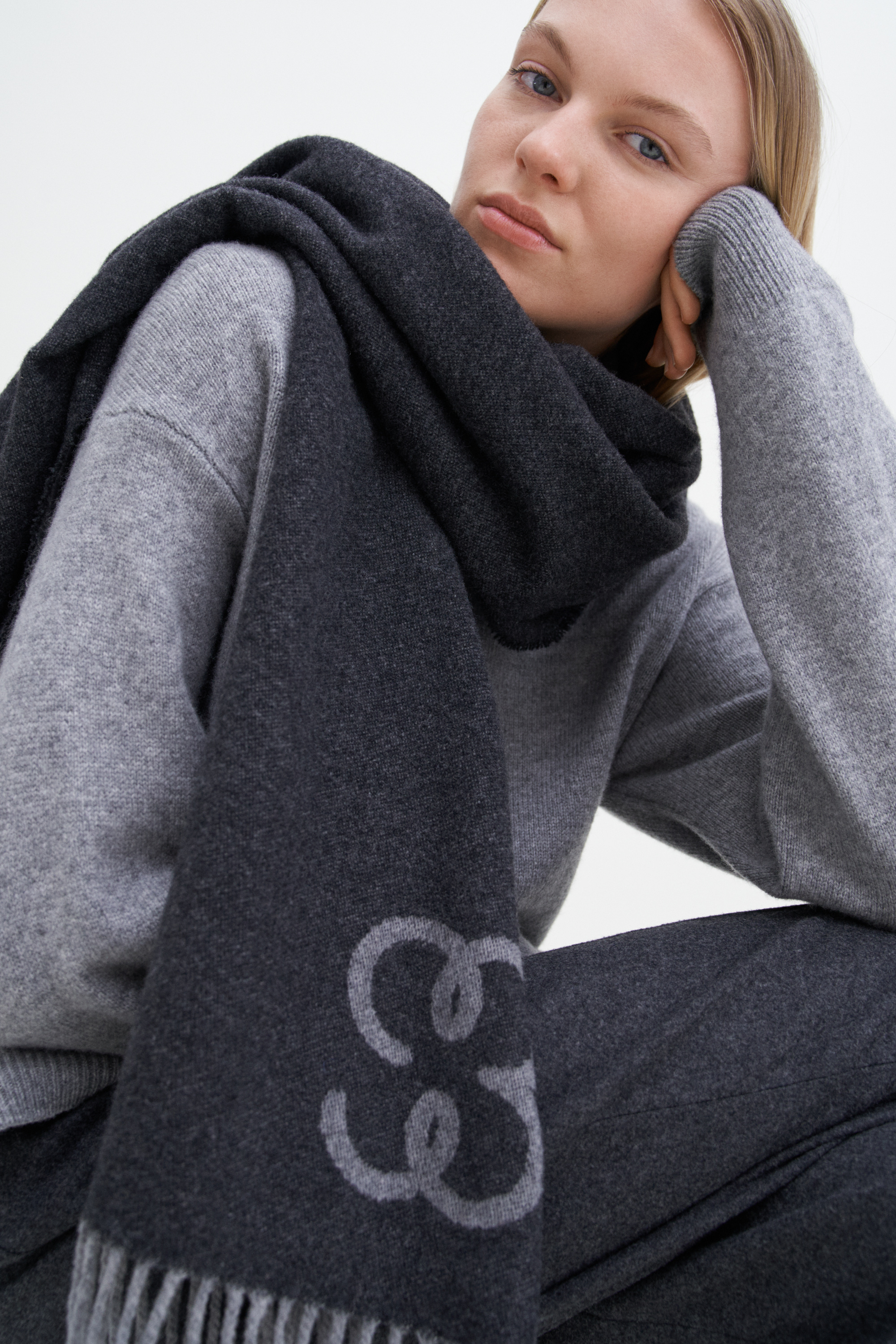 Shop Filippa K Relaxed Turtleneck Sweater In Grey
