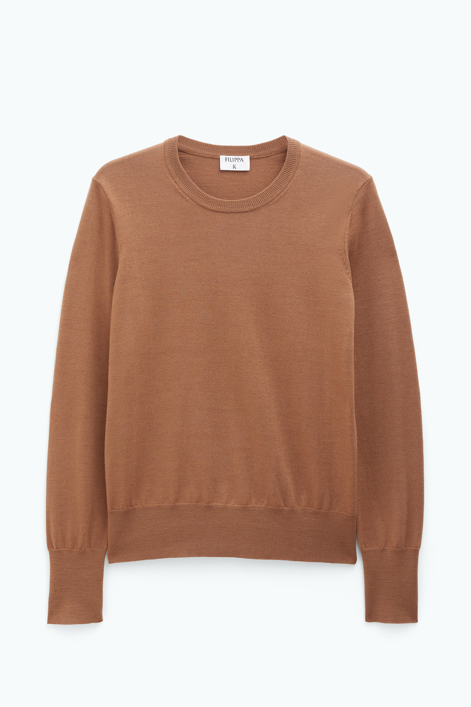 Shop Filippa K Merino R-neck Sweater In Brown