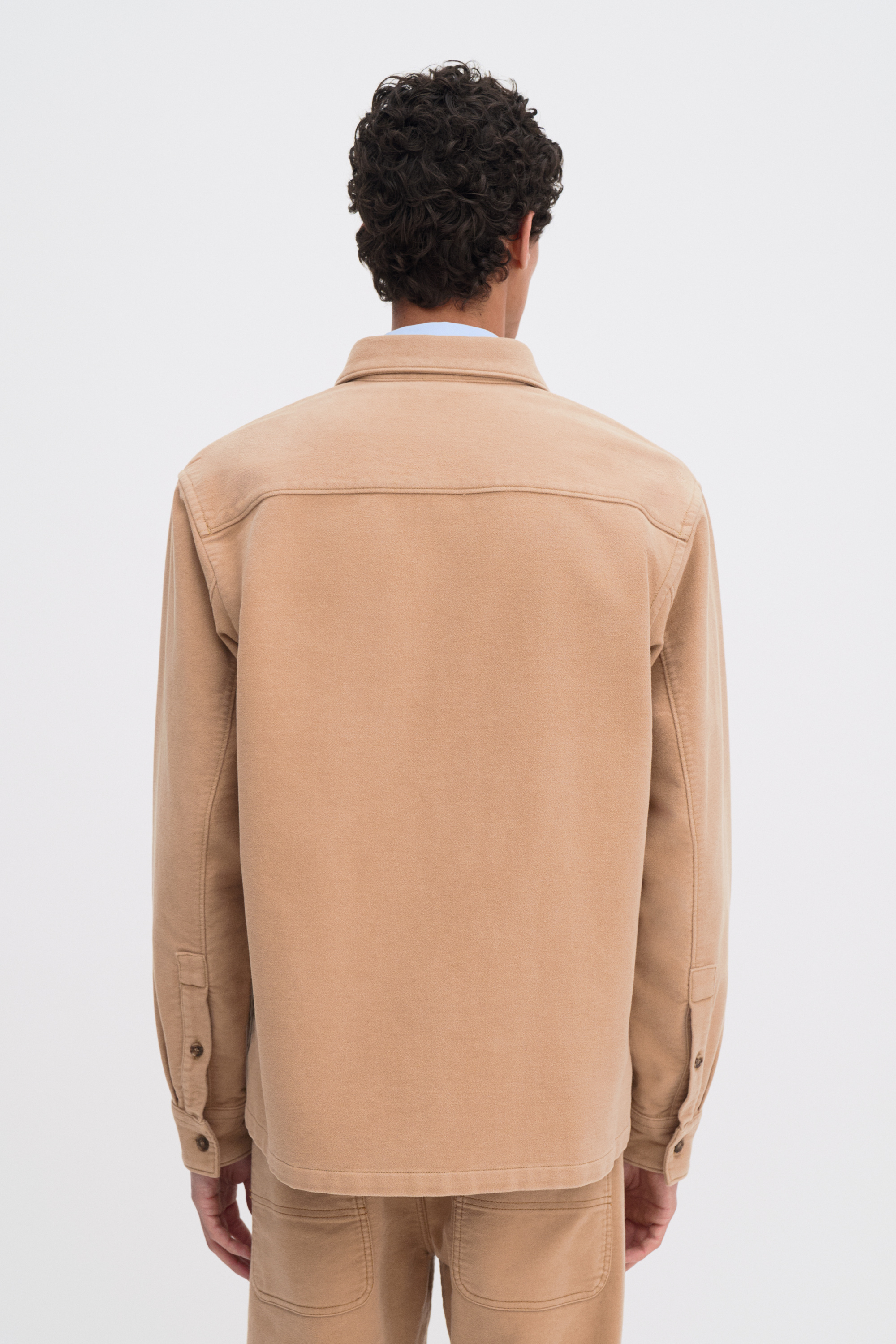 Filippa K Moleskin Patch Pocket Overshirt In Brown