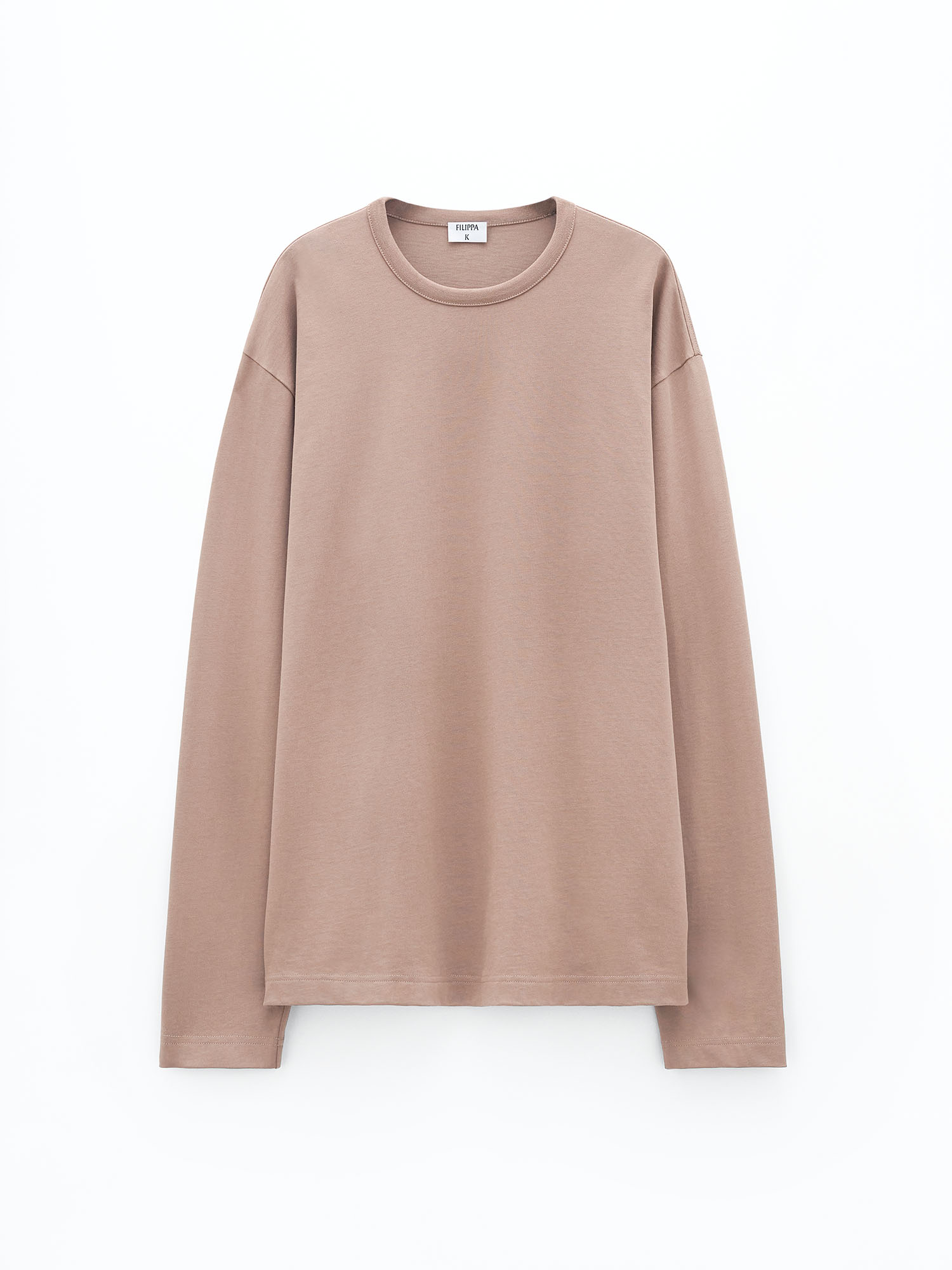 Shop Filippa K Long Sleeve Crewneck In Brown