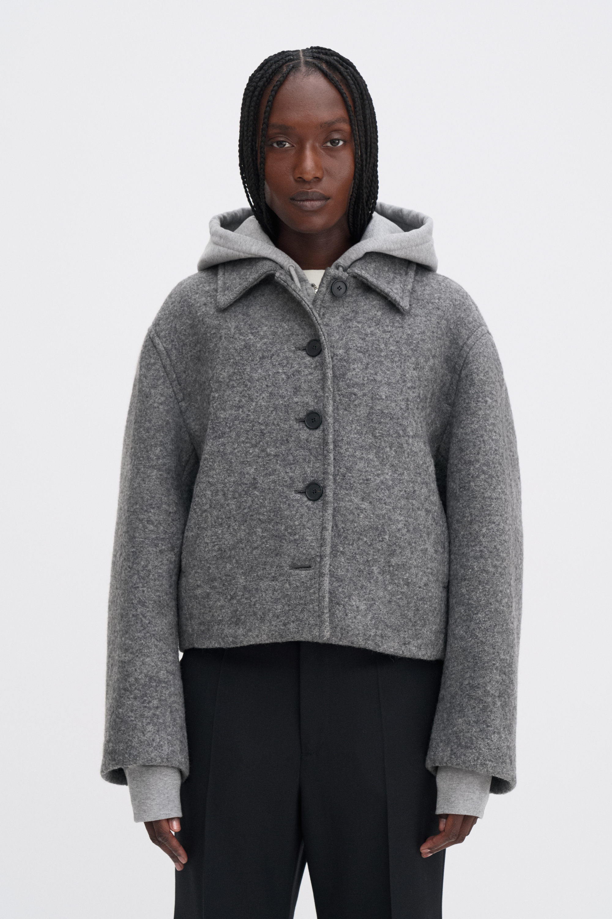 Filippa K Swedish Wool Jacket In Gray