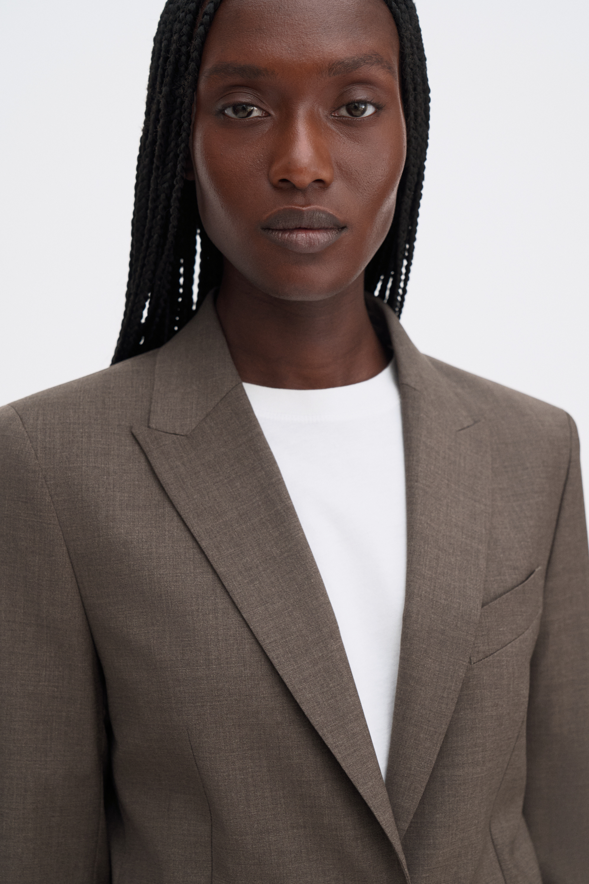 Filippa K Sasha Cool Wool Blazer In Brown