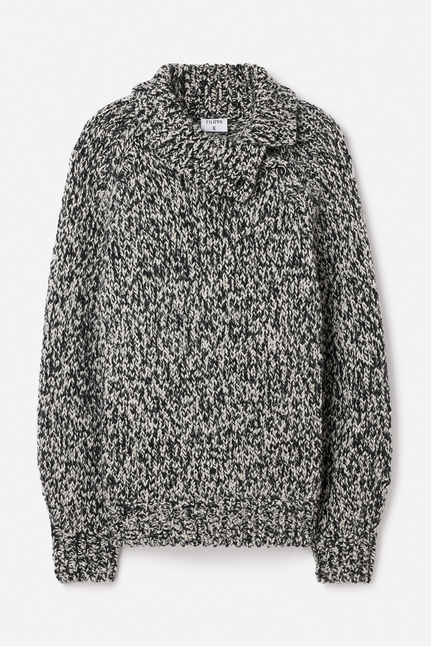 Filippa K Wool Alpaca Mouliné Sweater In Black