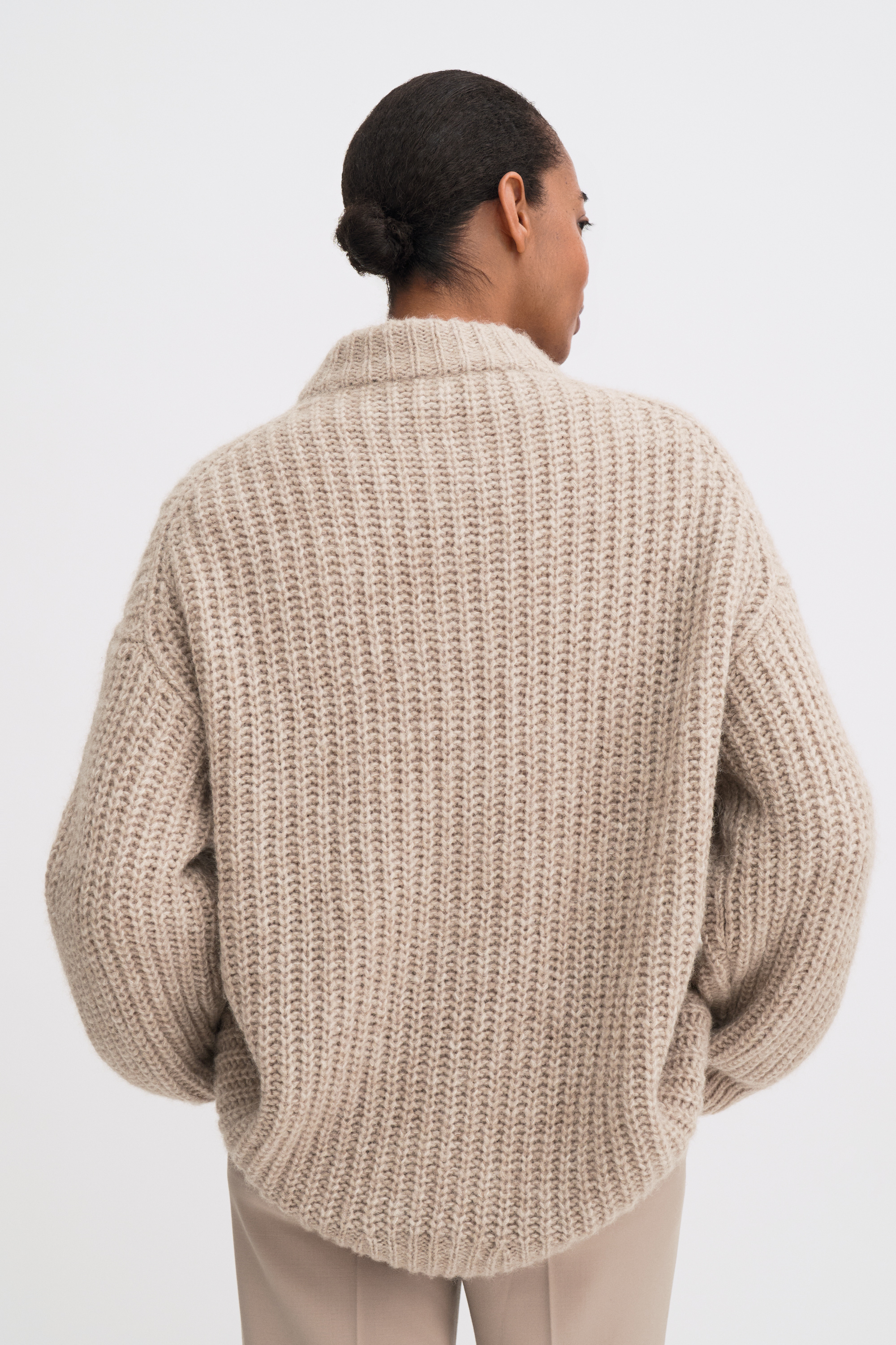 Filippa K Soft Alpaca V-neck Sweater In Neutral